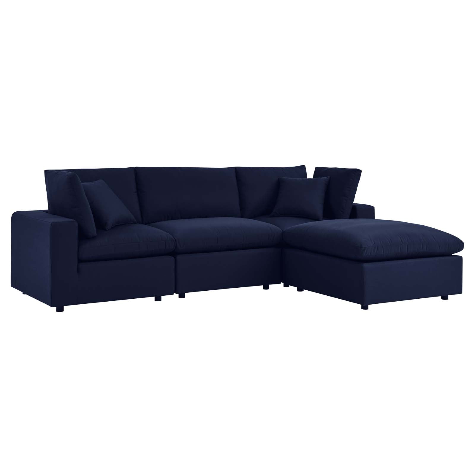 Commix 4-Piece Sunbrella® Outdoor Patio Sectional Sofa-Outdoor Sectional-Modway-Wall2Wall Furnishings