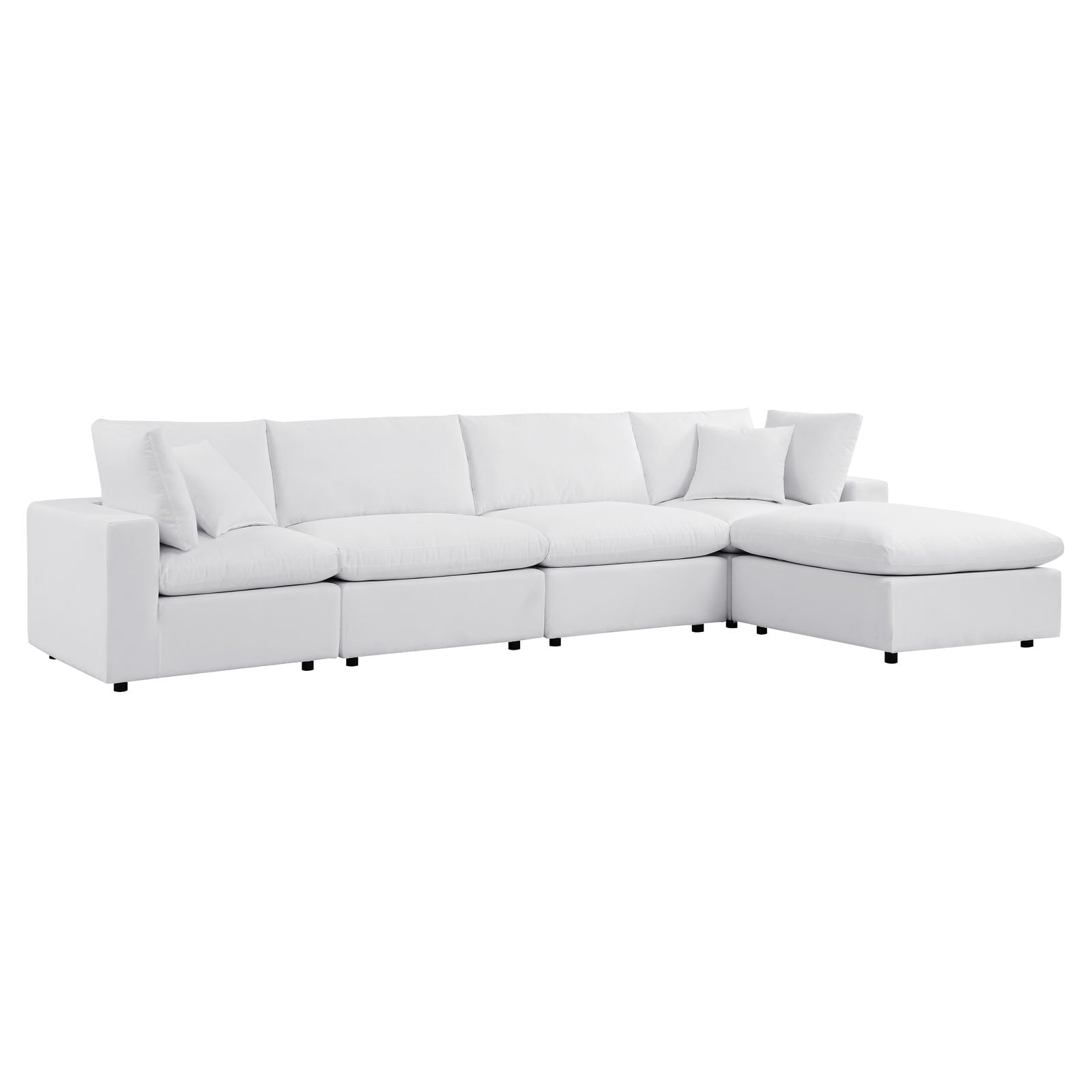 Commix 5-Piece Sunbrella® Outdoor Patio Sectional Sofa-Outdoor Sectional-Modway-Wall2Wall Furnishings