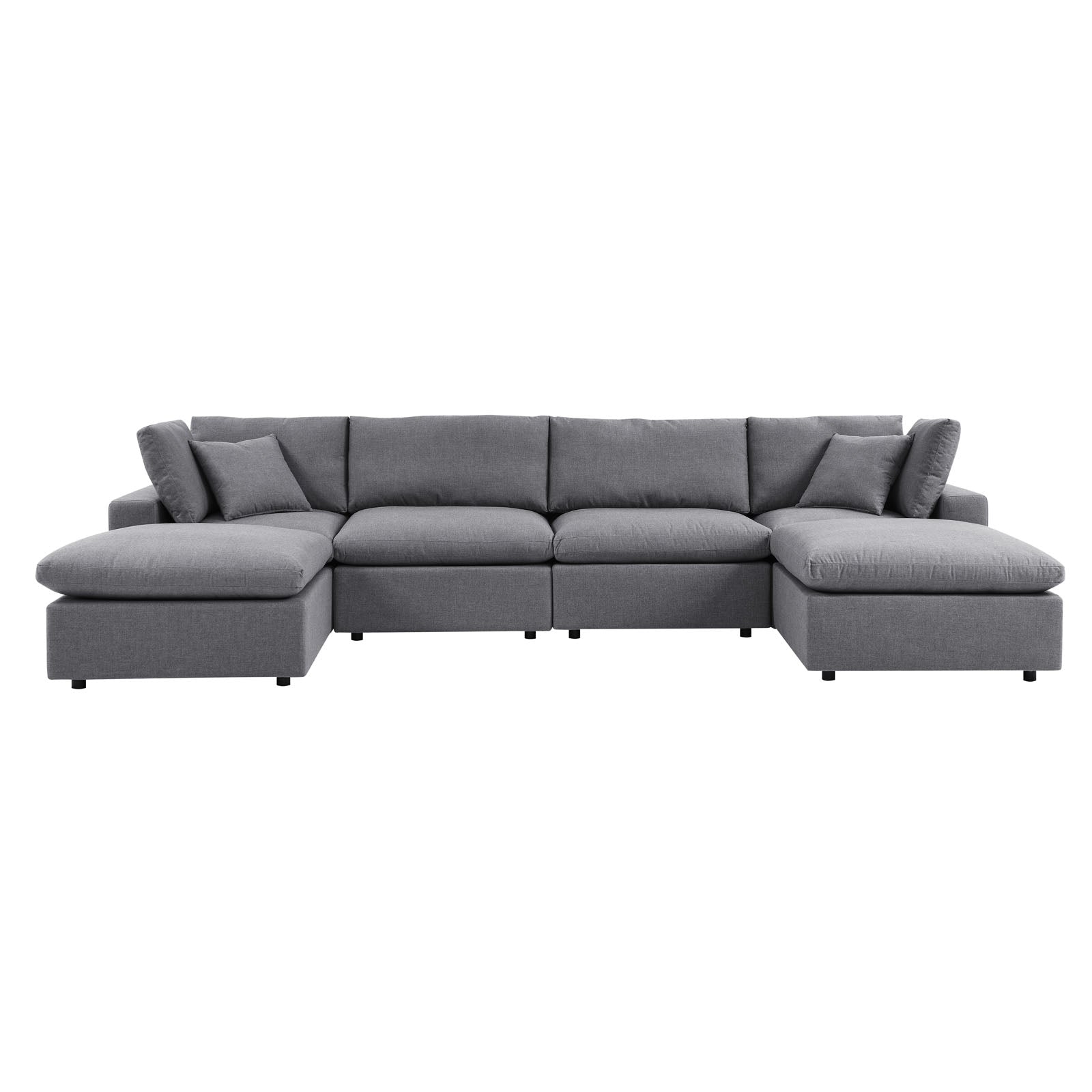 Commix 6-Piece Sunbrella® Outdoor Patio Sectional Sofa-Outdoor Sectional-Modway-Wall2Wall Furnishings