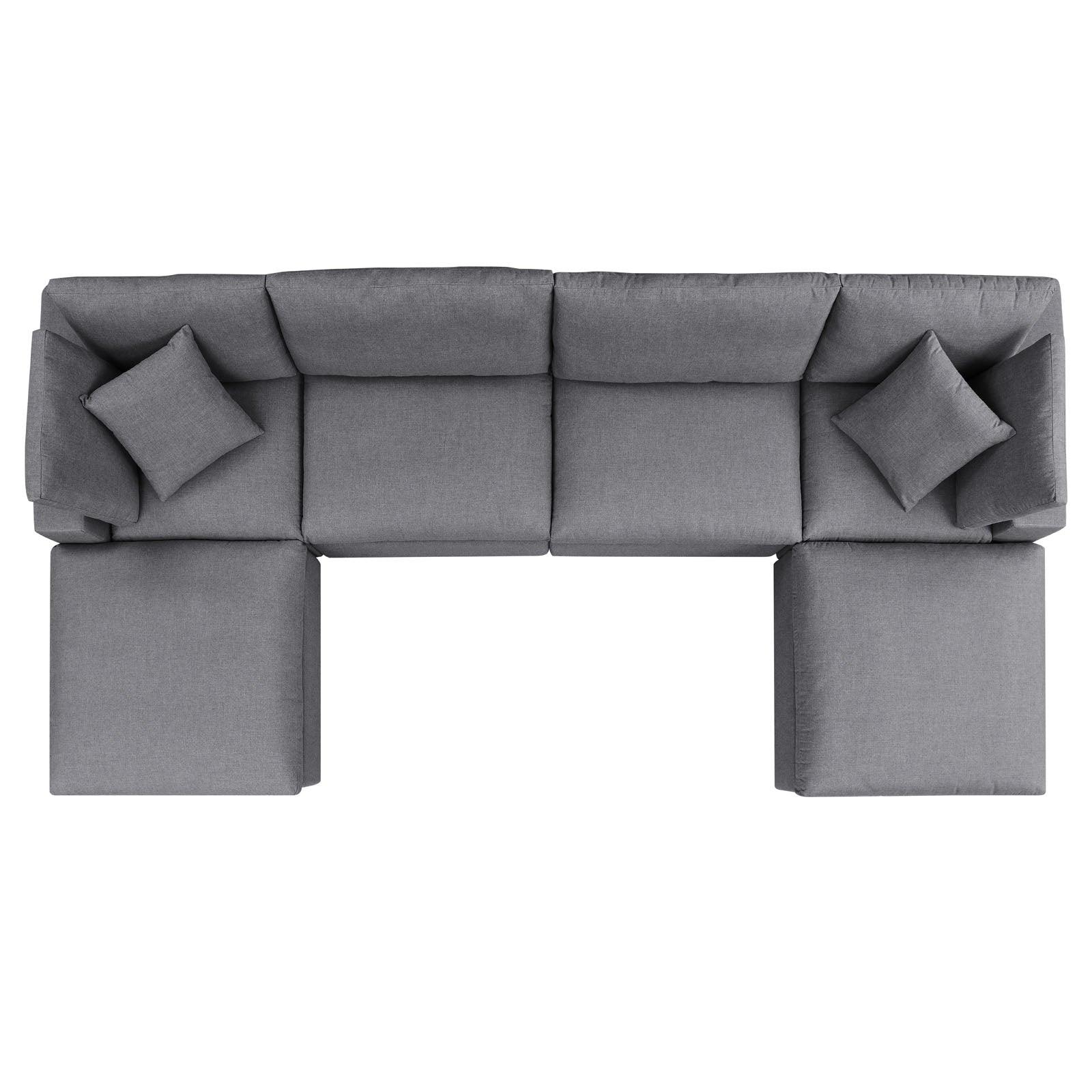 Commix 6-Piece Sunbrella® Outdoor Patio Sectional Sofa-Outdoor Sectional-Modway-Wall2Wall Furnishings