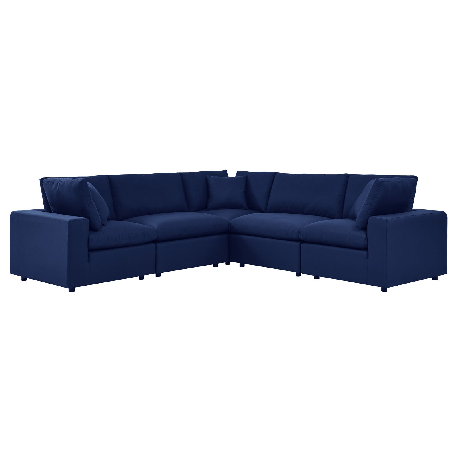 Commix 5-Piece Sunbrella® Outdoor Patio Sectional Sofa-Outdoor Sectional-Modway-Wall2Wall Furnishings