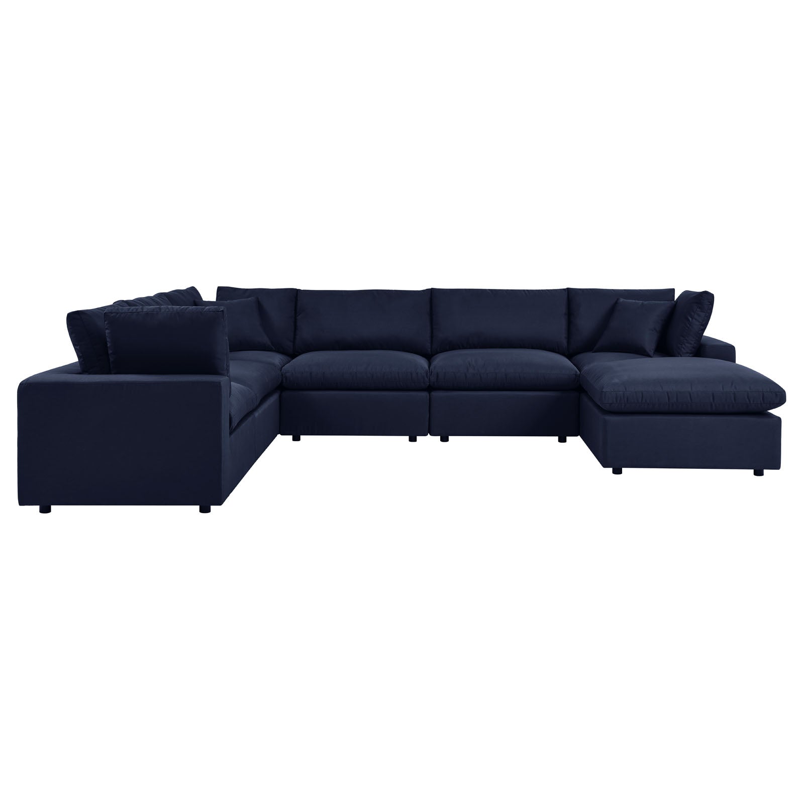 Commix 7-Piece Outdoor Patio Sectional Sofa-Outdoor Sectional-Modway-Wall2Wall Furnishings