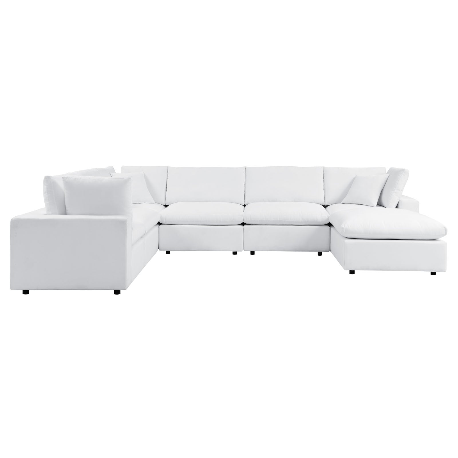 Commix 7-Piece Sunbrella® Outdoor Patio Sectional Sofa-Outdoor Sectional-Modway-Wall2Wall Furnishings