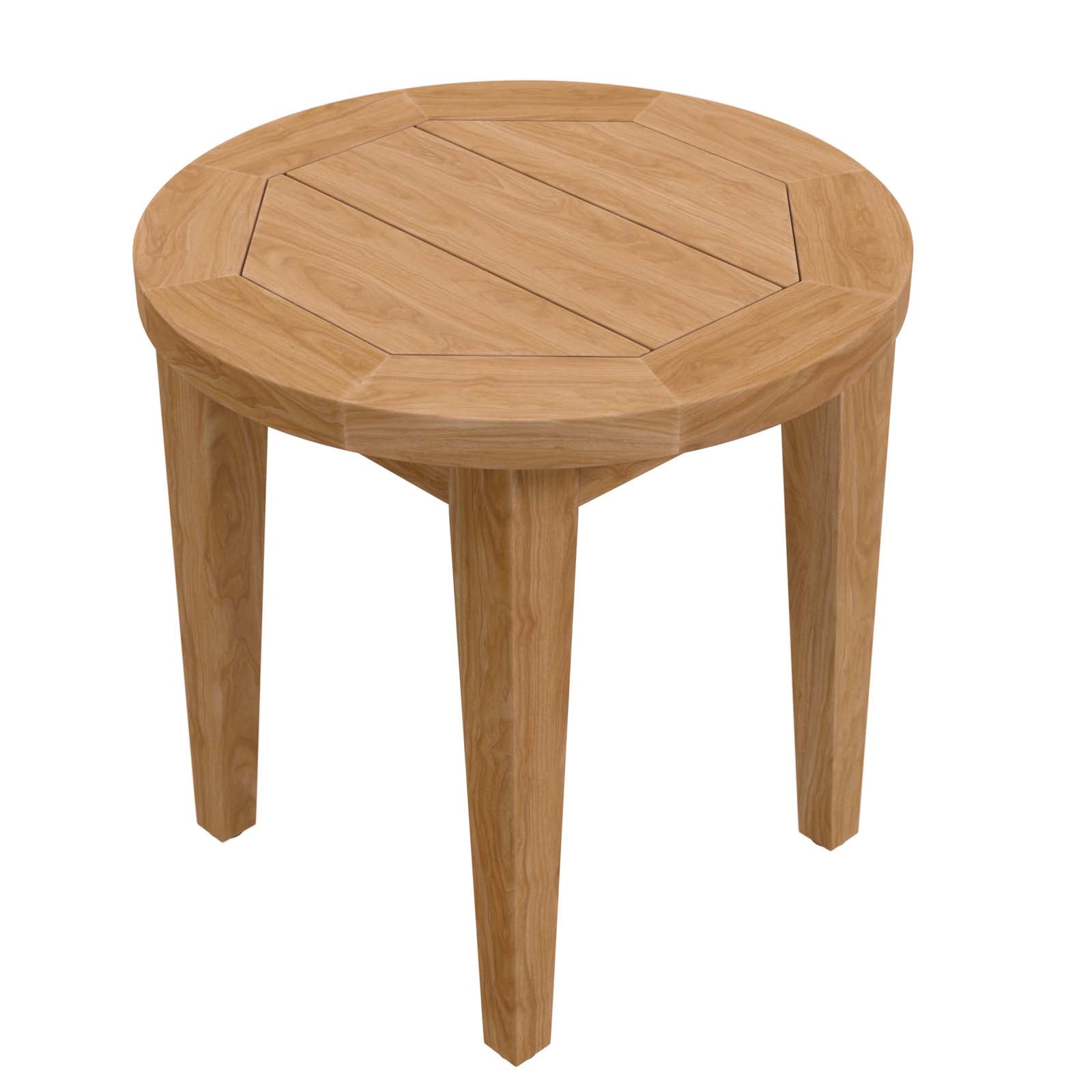 Brisbane Teak Wood Outdoor Patio Side Table-Outdoor Side Table-Modway-Wall2Wall Furnishings