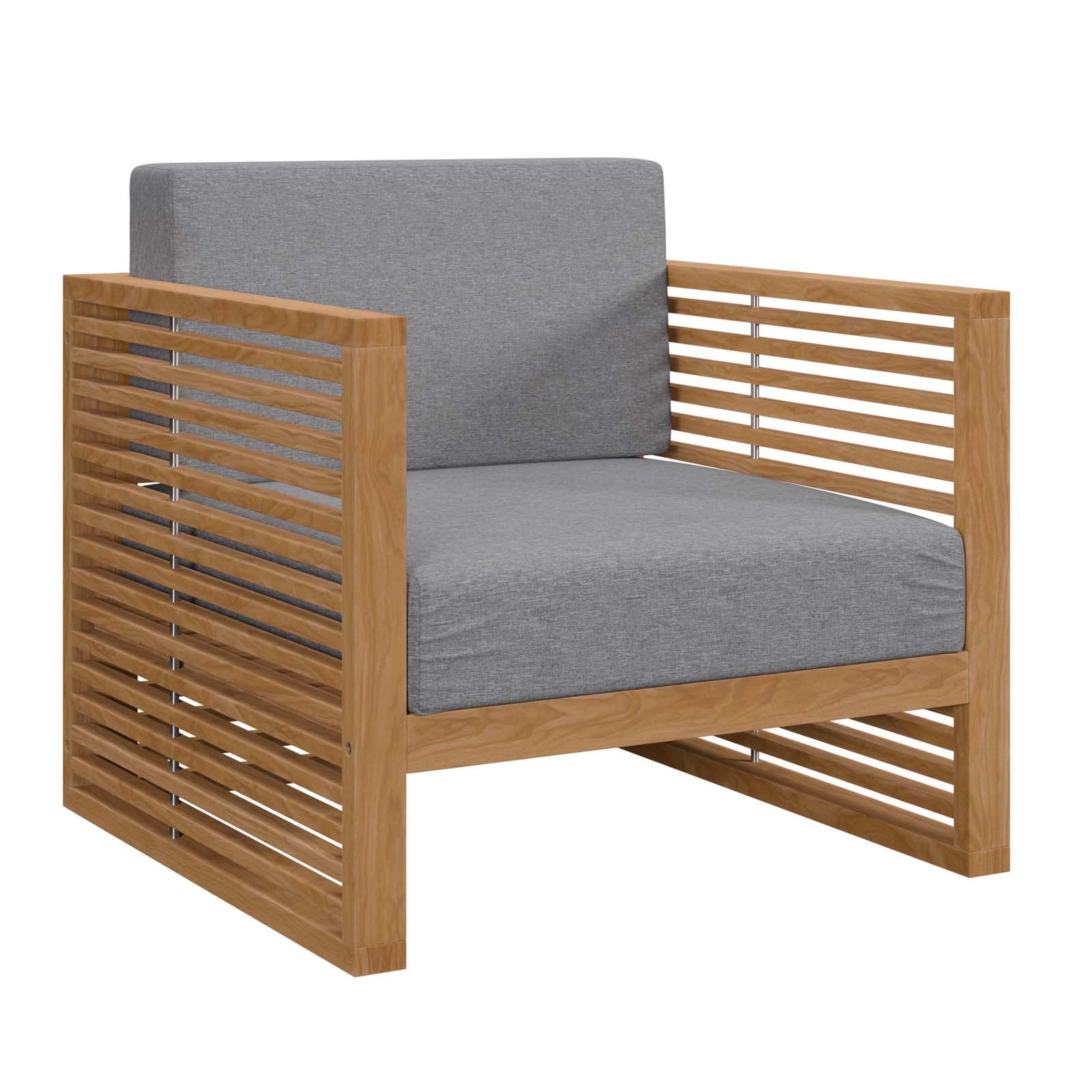 Carlsbad Teak Wood Outdoor Patio Armchair-Outdoor Chair-Modway-Wall2Wall Furnishings