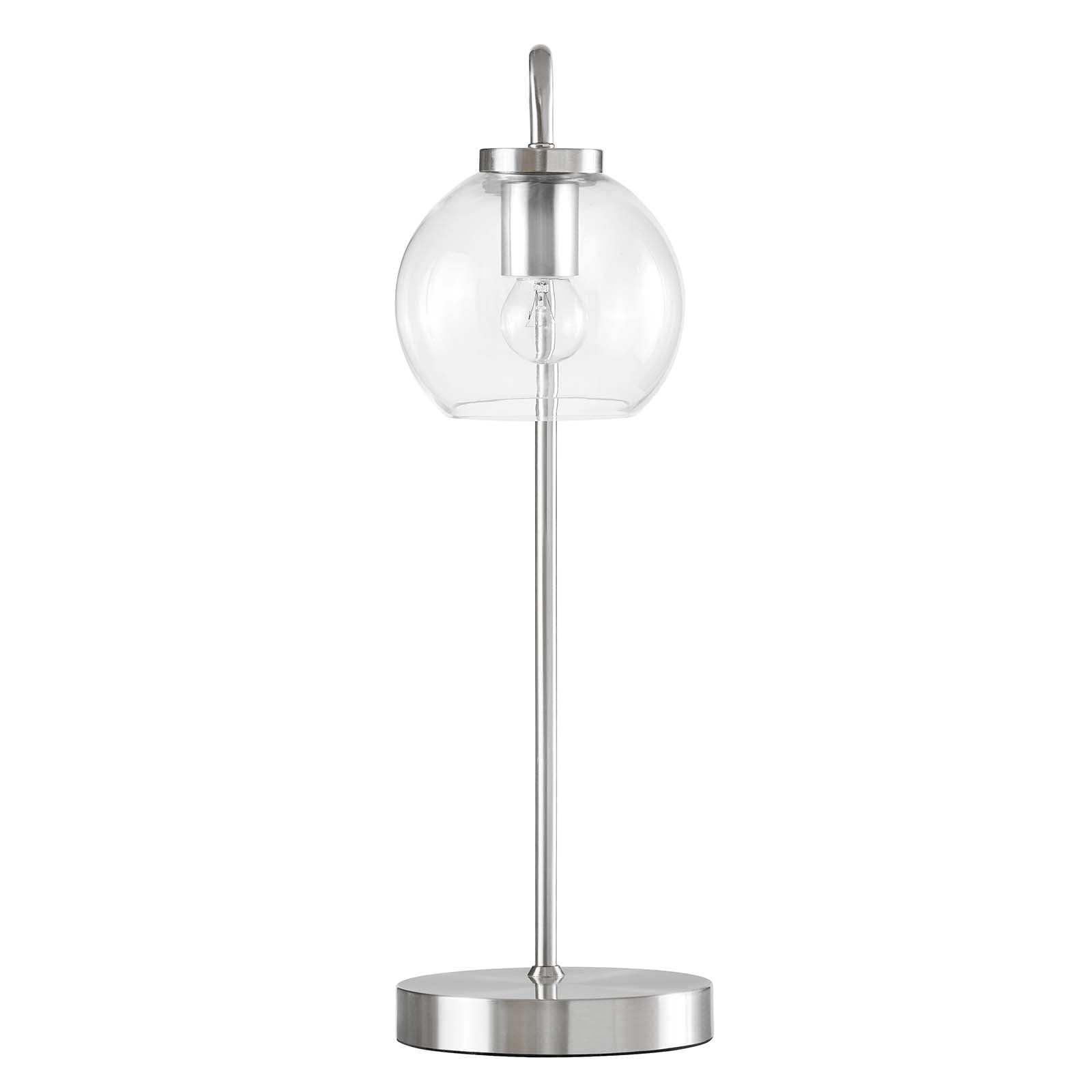 Silo Glass Globe Glass and Metal Table Lamp-Table Lamp-Modway-Wall2Wall Furnishings