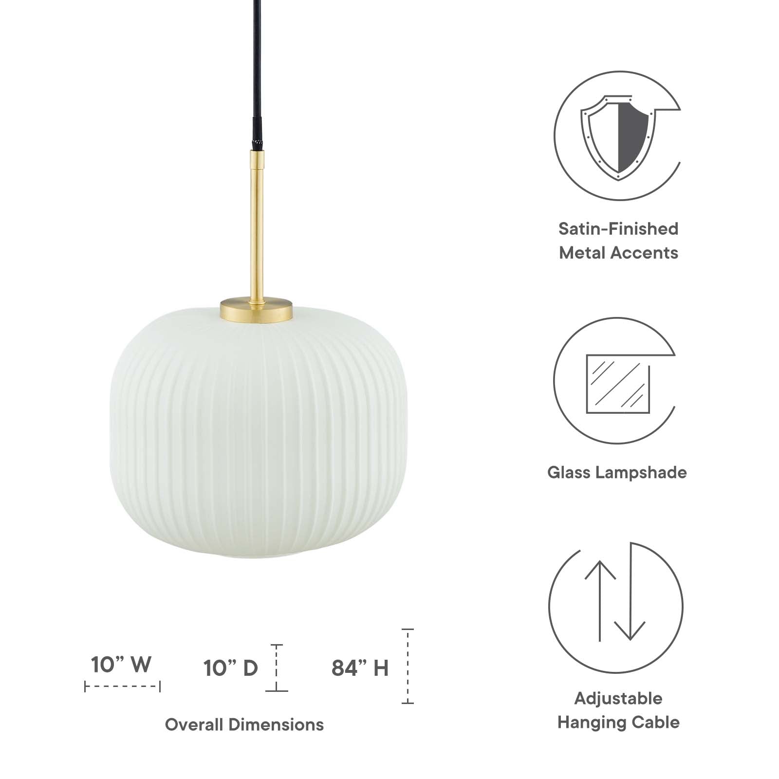 Reprise Glass Pendant Light-Ceiling Lamp-Modway-Wall2Wall Furnishings