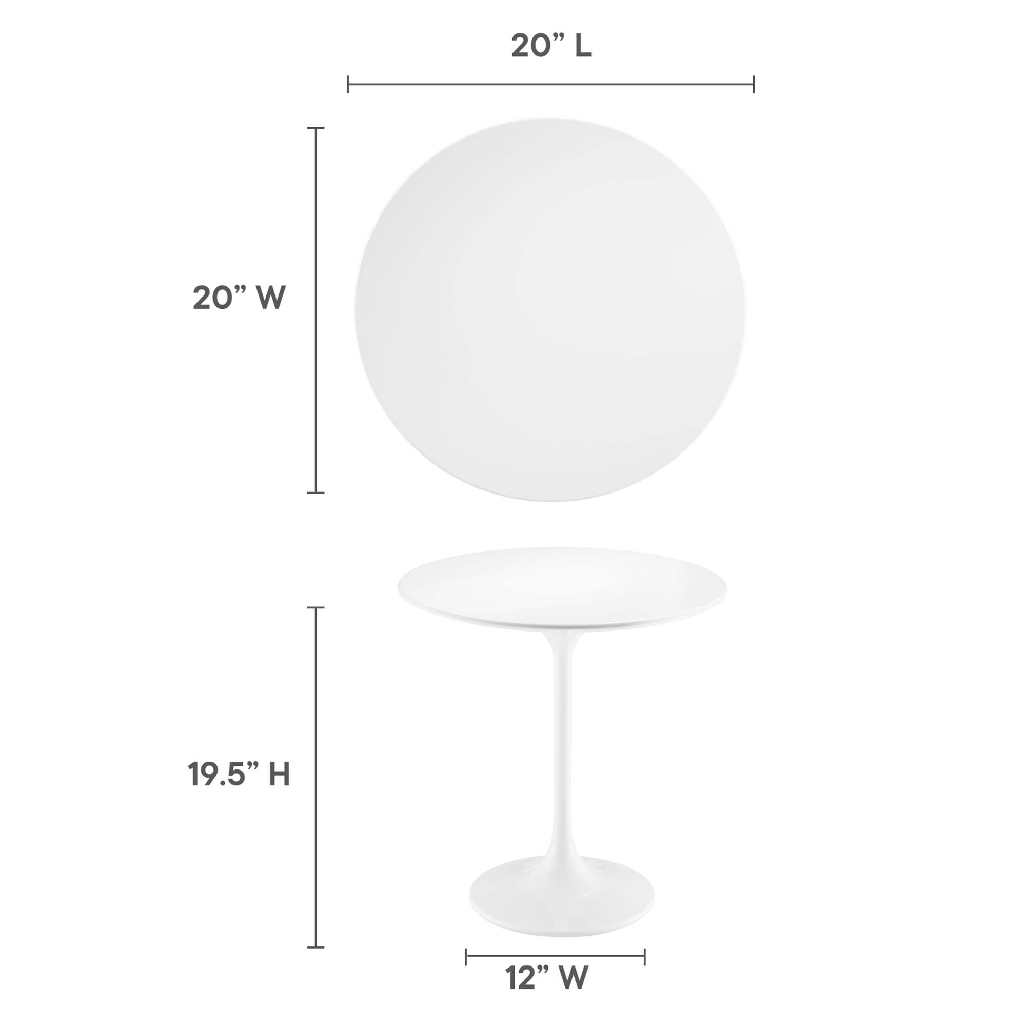 Lippa 20" Round Wood Side Table