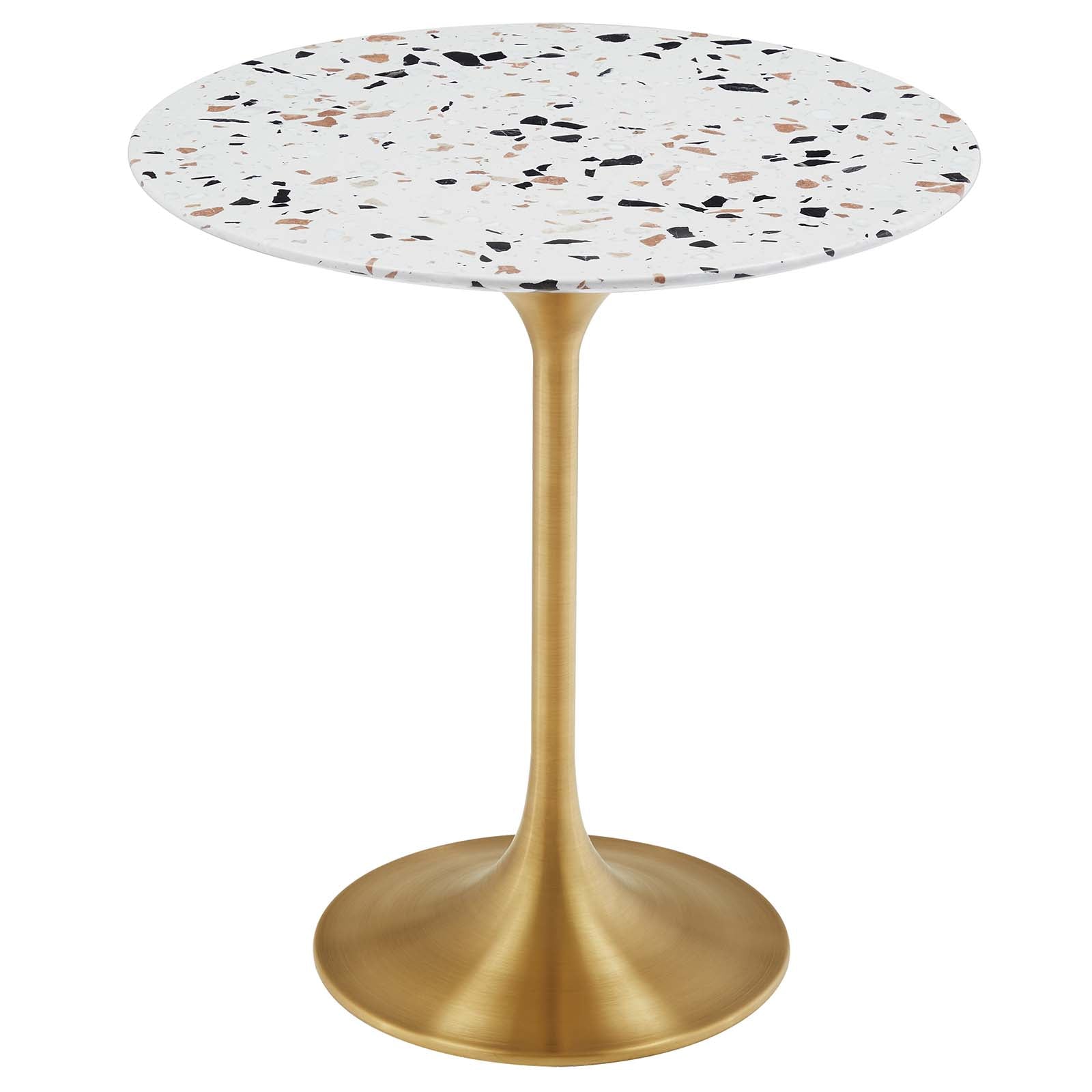 Lippa 20" Round Terrazzo Side Table-Side Table-Modway-Wall2Wall Furnishings
