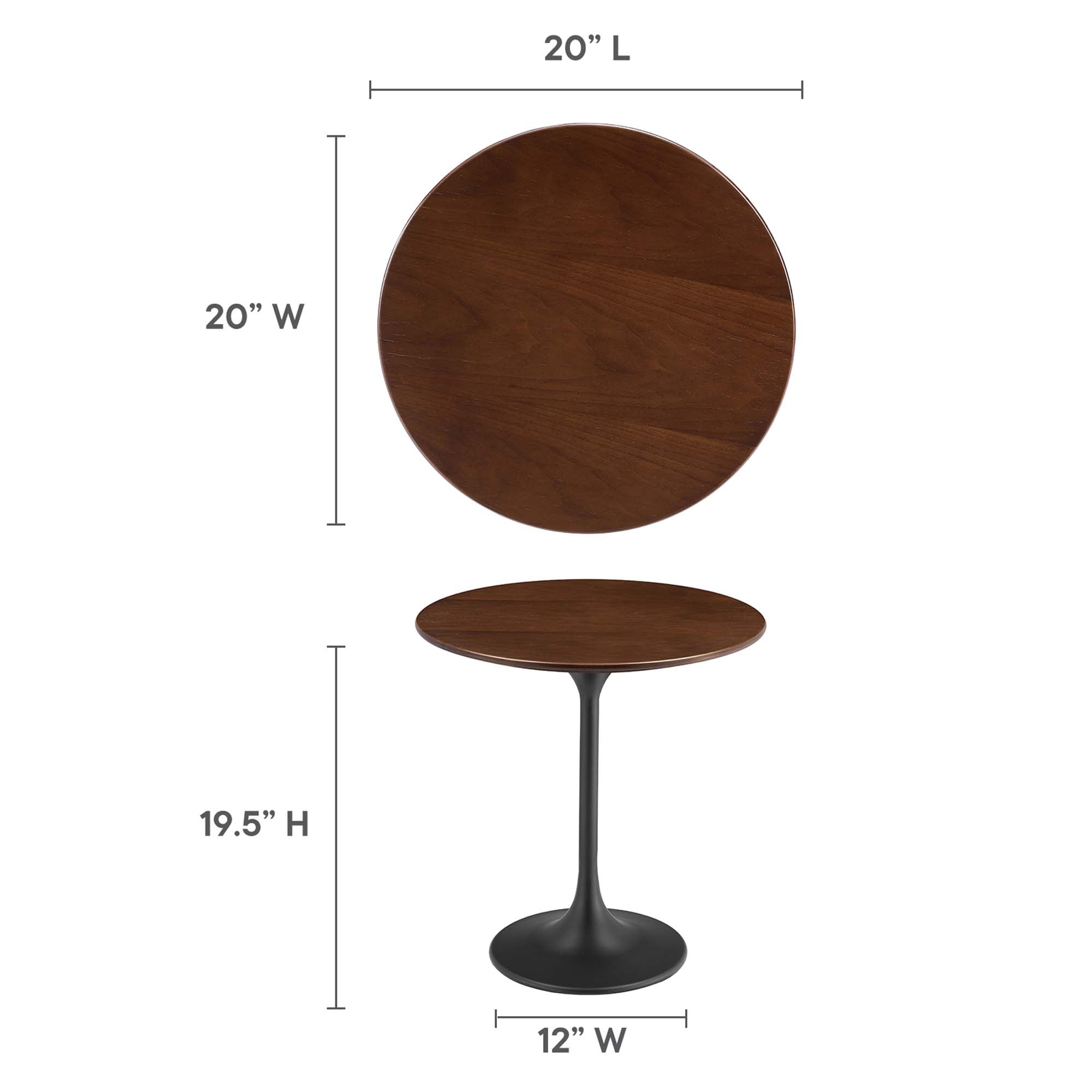 Lippa 20" Round Wood Side Table