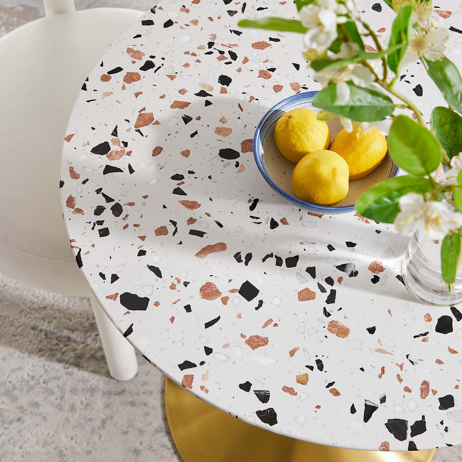 Lippa 28" Round Terrazzo Dining Table-Dining Table-Modway-Wall2Wall Furnishings