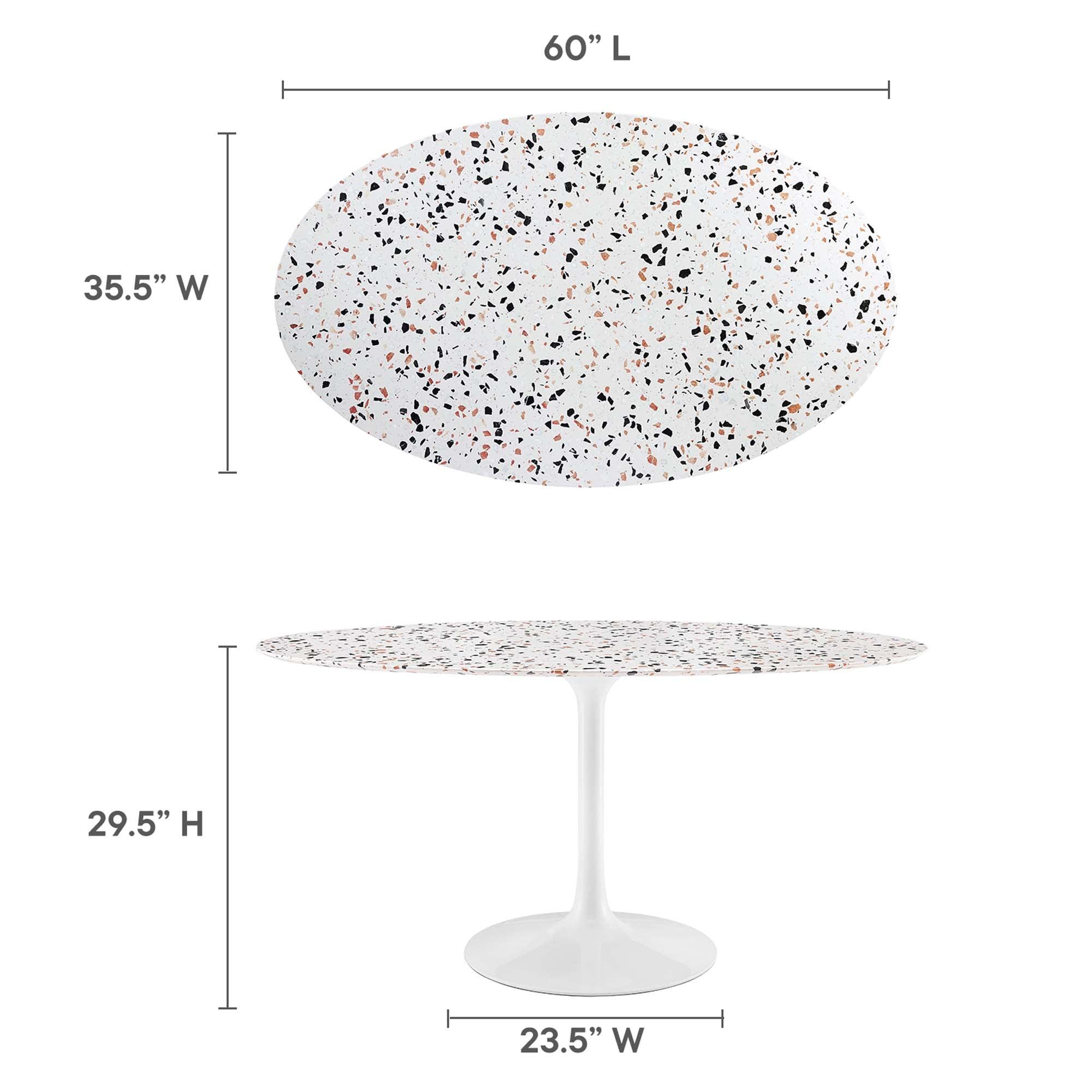 Lippa 60" Oval Terrazzo Dining Table