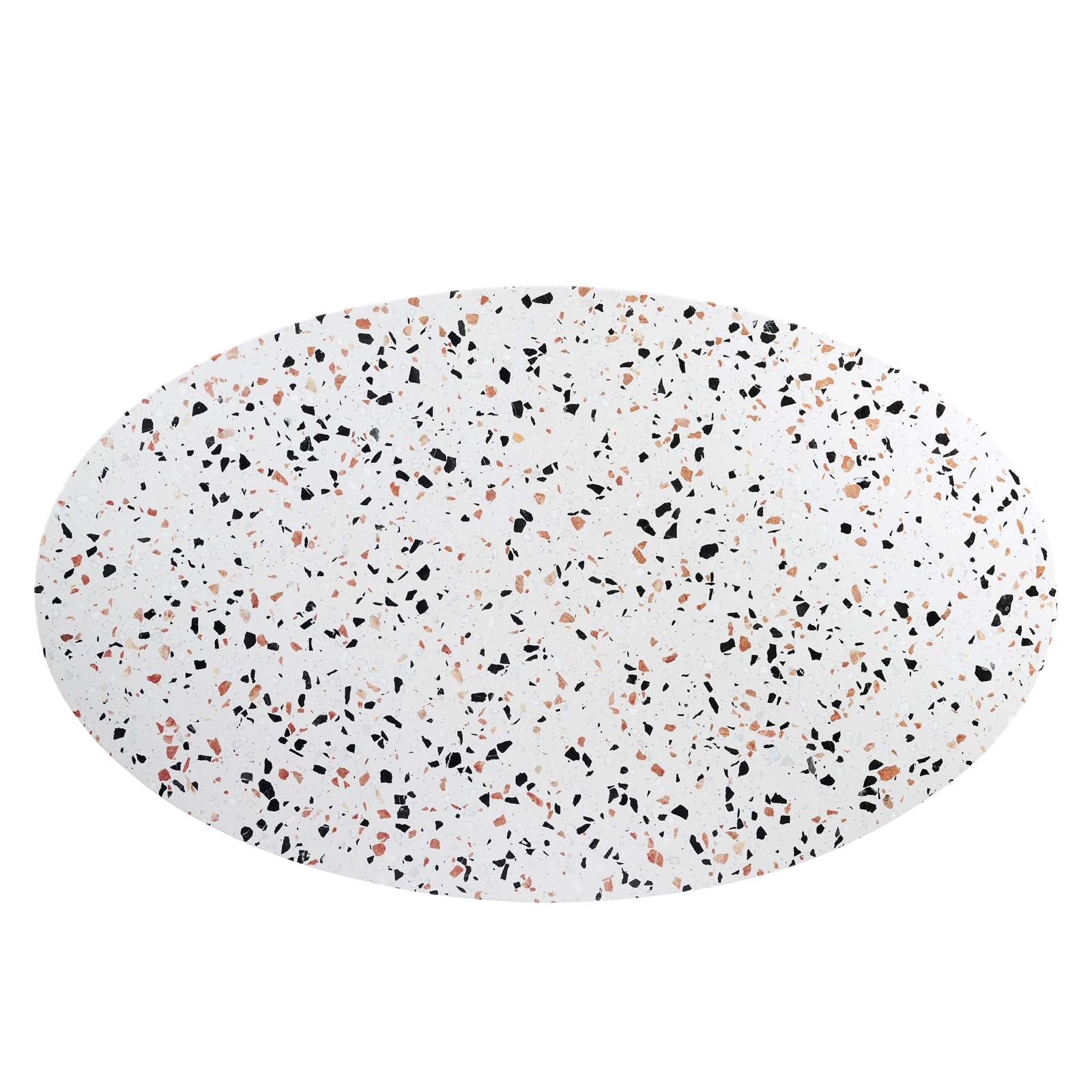 Tupelo 60" Oval Terrazzo Dining Table-Dining Table-Modway-Wall2Wall Furnishings