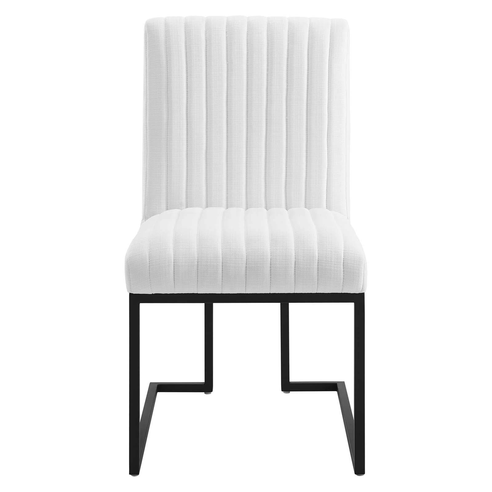 Indulge Channel Tufted Fabric Dining Chairs - Set of 2-Dining Chair-Modway-Wall2Wall Furnishings