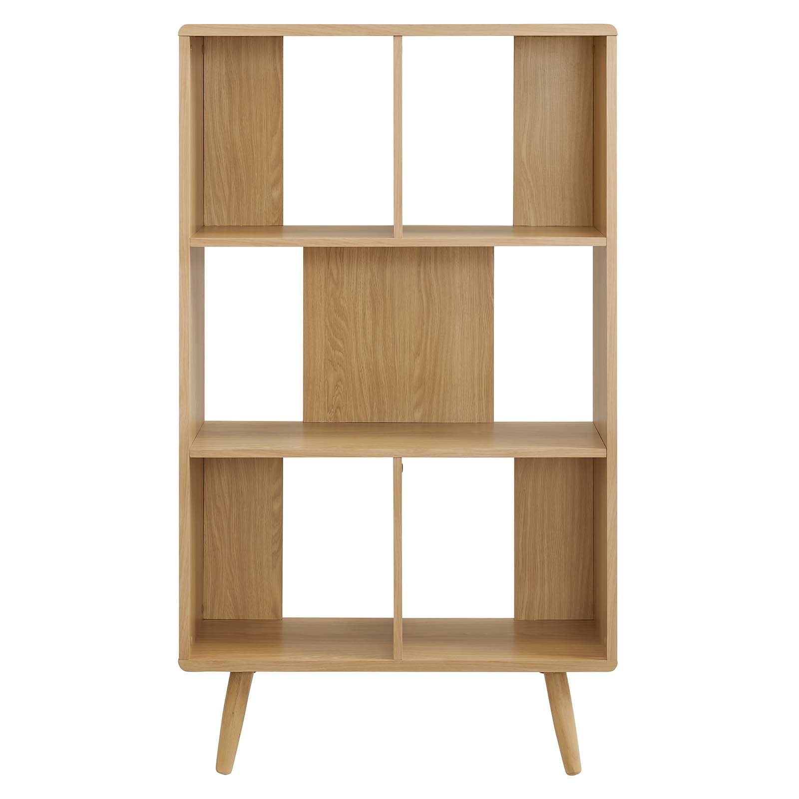 Transmit 5 Shelf Wood Grain Bookcase-Bookcase-Modway-Wall2Wall Furnishings