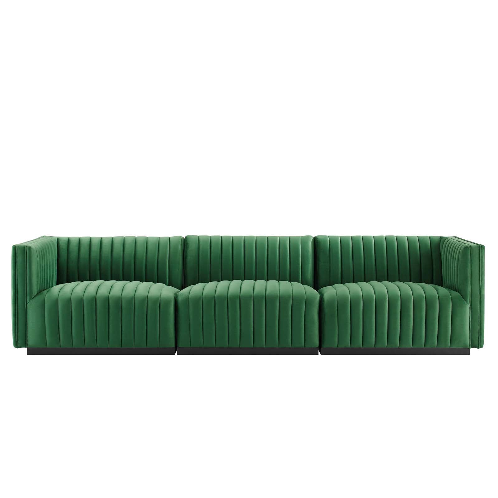 Conjure Channel Tufted Performance Velvet Sofa-Sofa-Modway-Wall2Wall Furnishings