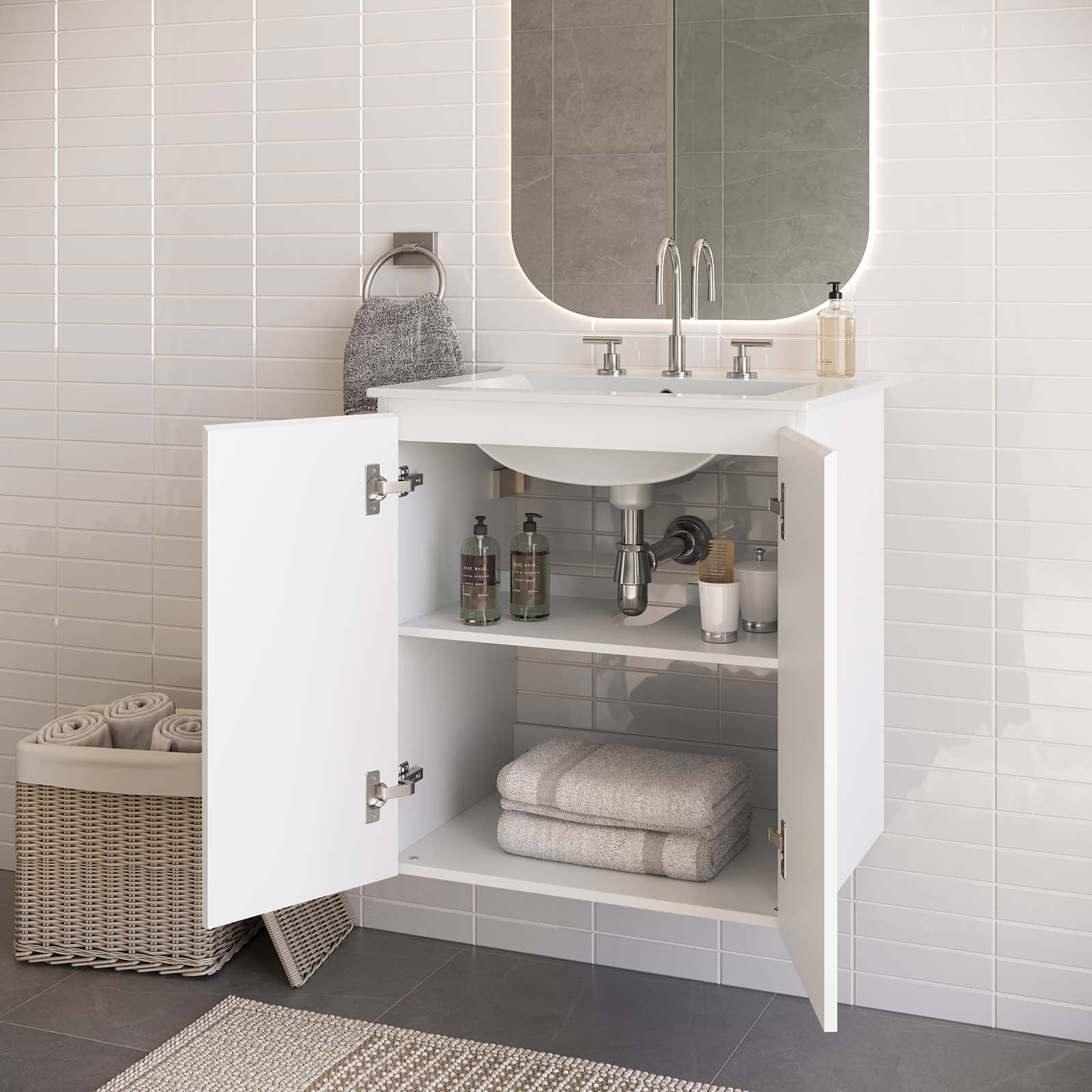 Bryn 24" Wall-Mount Bathroom Vanity-Bathroom Vanity-Modway-Wall2Wall Furnishings