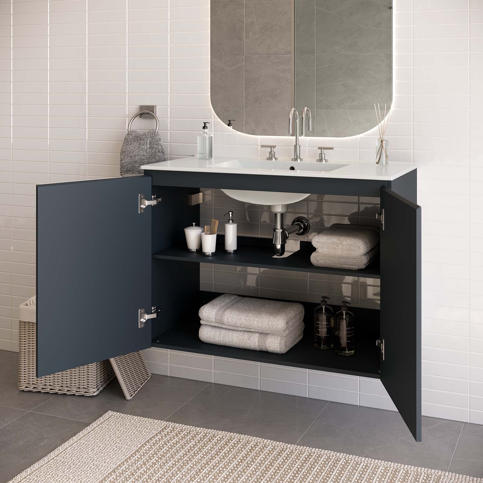 Bryn 36" Wall-Mount Bathroom Vanity-Bathroom Vanity-Modway-Wall2Wall Furnishings