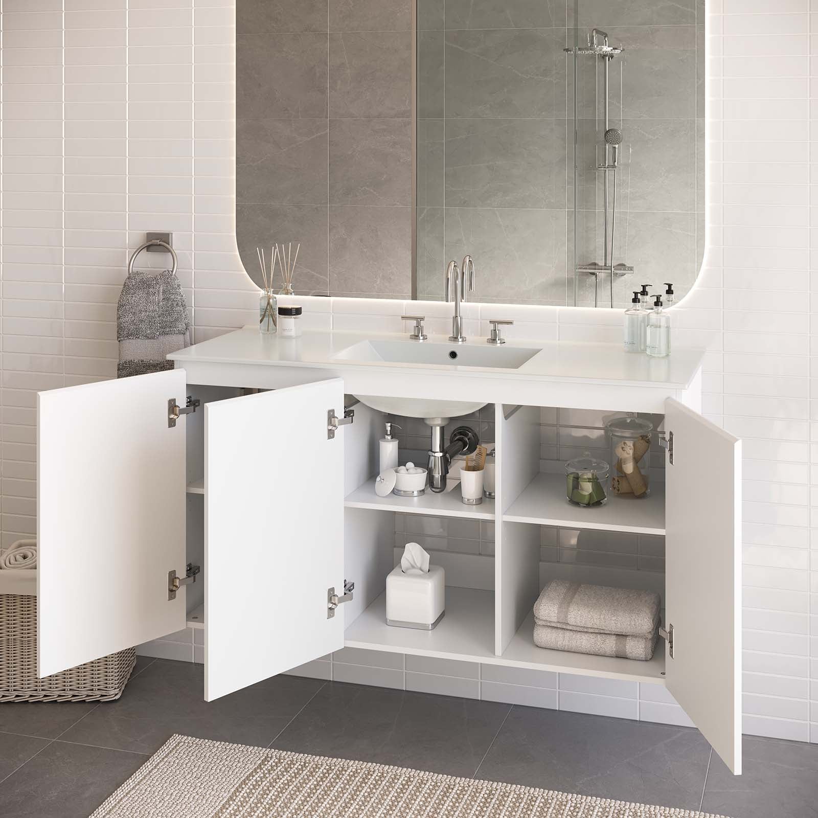 Bryn 48" Wall-Mount Bathroom Vanity-Bathroom Vanity-Modway-Wall2Wall Furnishings