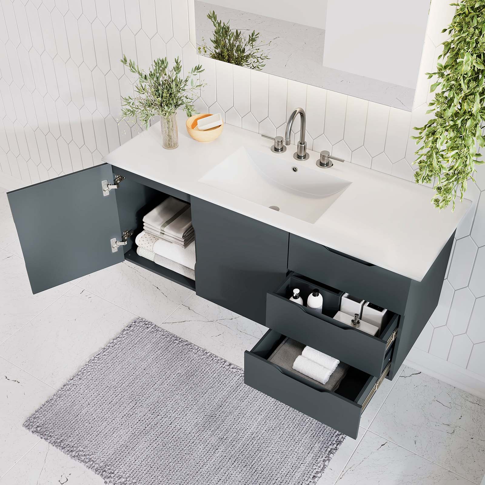 Vitality 48" Single Sink Bathroom Vanity-Bathroom Vanity-Modway-Wall2Wall Furnishings