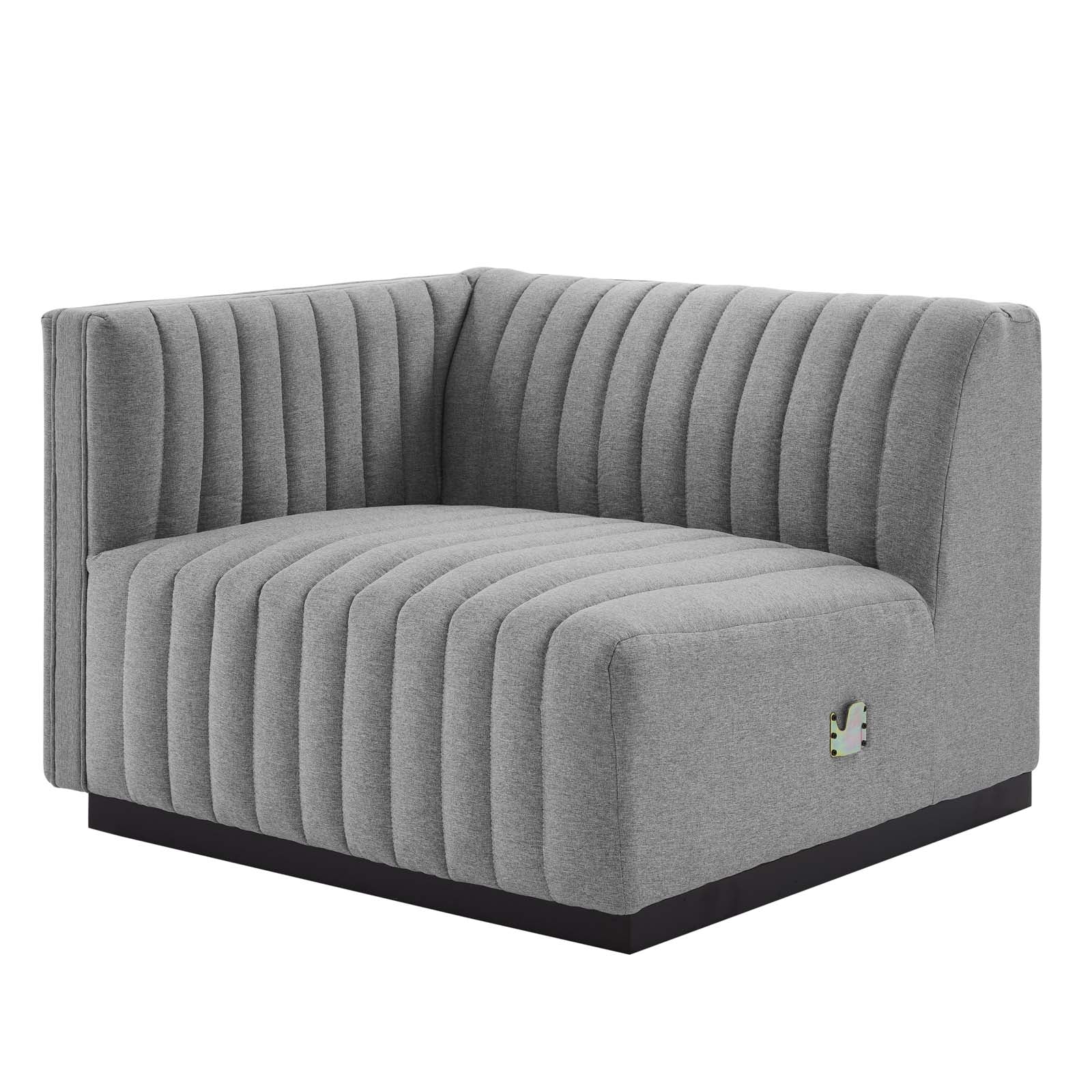 Conjure Channel Tufted Upholstered Fabric 4-Piece Sofa-Sofa-Modway-Wall2Wall Furnishings