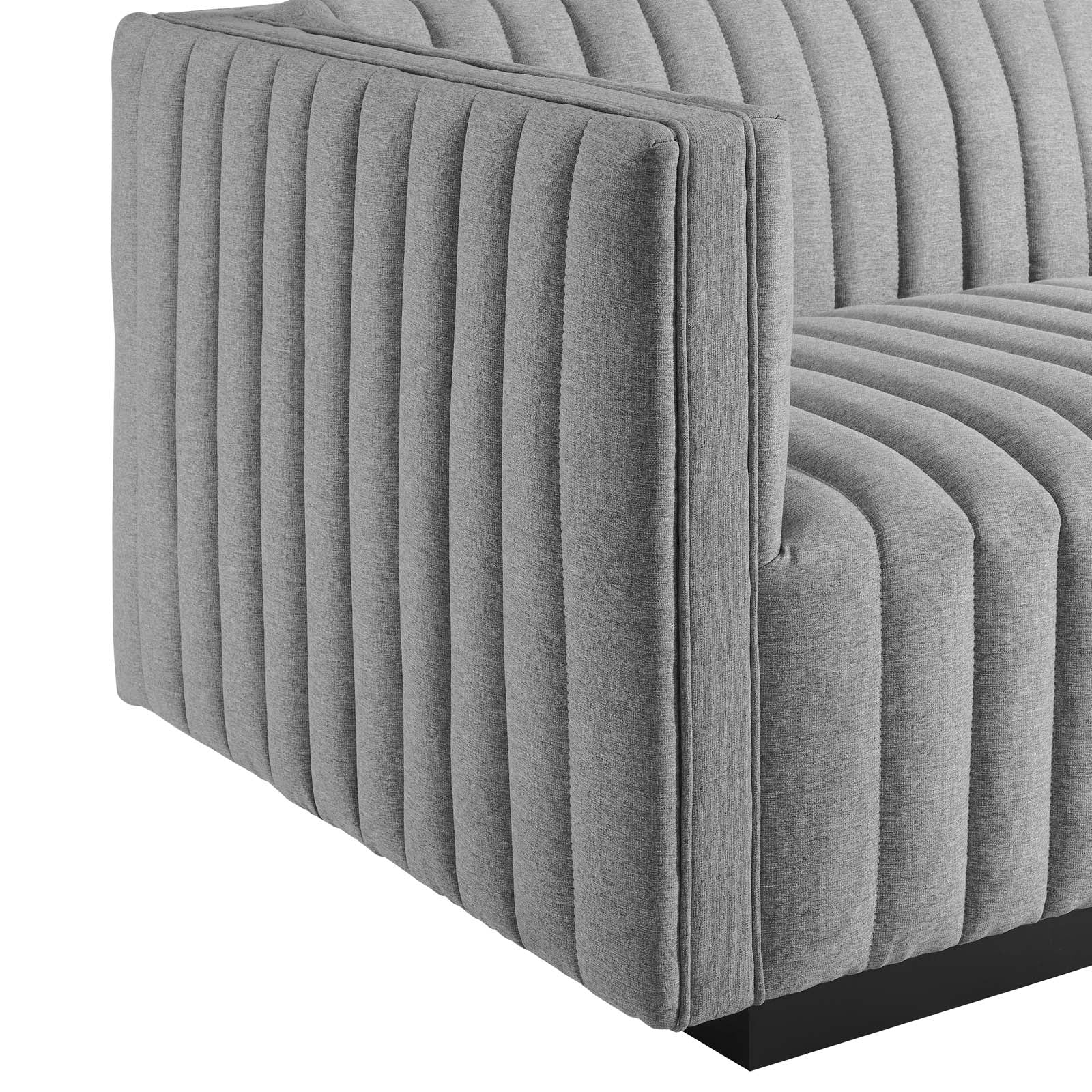 Conjure Channel Tufted Upholstered Fabric 4-Piece Sofa-Sofa-Modway-Wall2Wall Furnishings