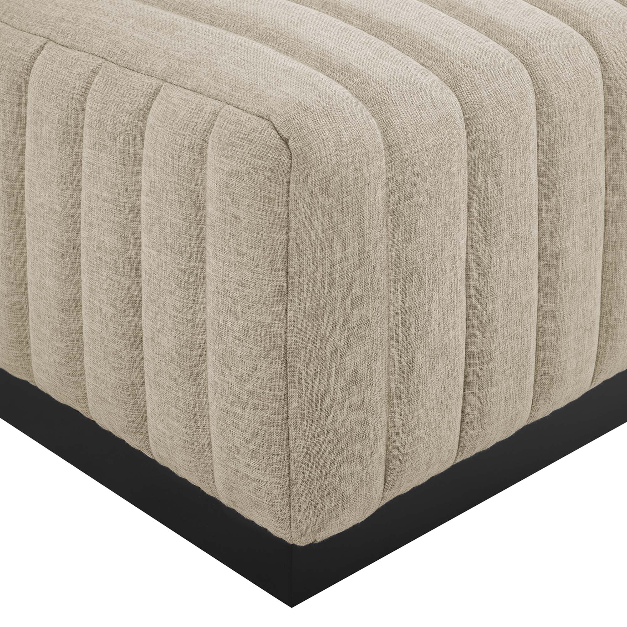 Conjure 6-Piece Channel Tufted Upholstered Fabric Sectional Sofa