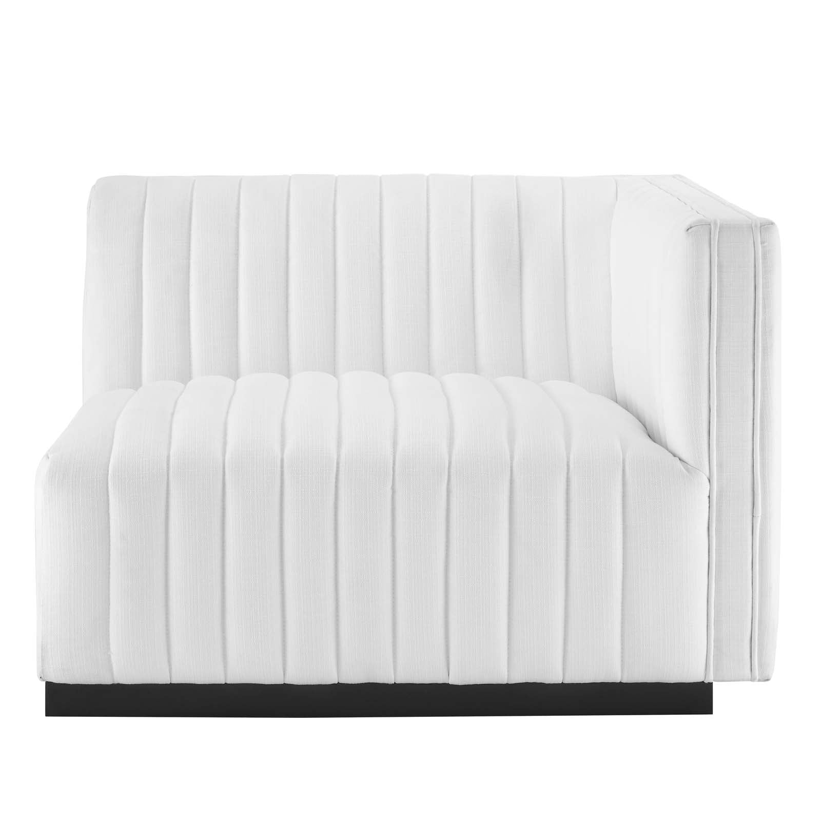 Conjure Channel Tufted Upholstered Fabric 6-Piece U-Shaped Sectional-Sectional-Modway-Wall2Wall Furnishings
