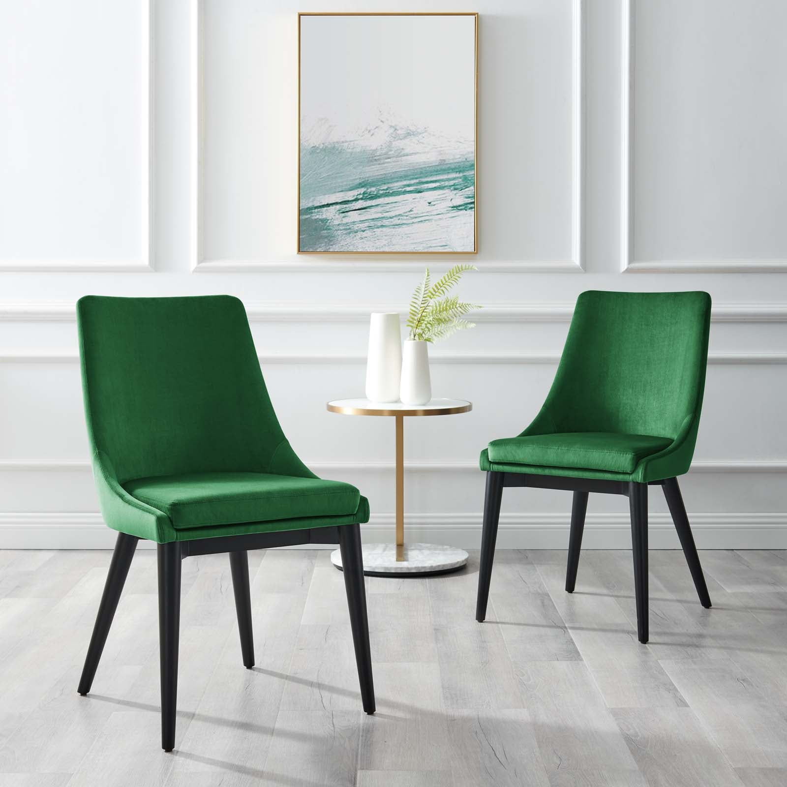 Viscount Accent Performance Velvet Dining Chairs - Set of 2-Dining Chair-Modway-Wall2Wall Furnishings