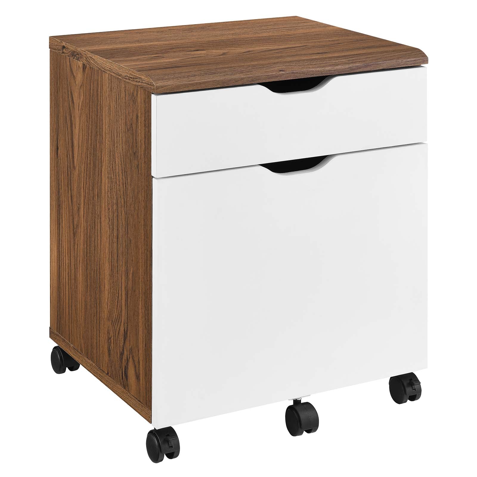 Envision Wood Desk and File Cabinet Set-Desk-Modway-Wall2Wall Furnishings