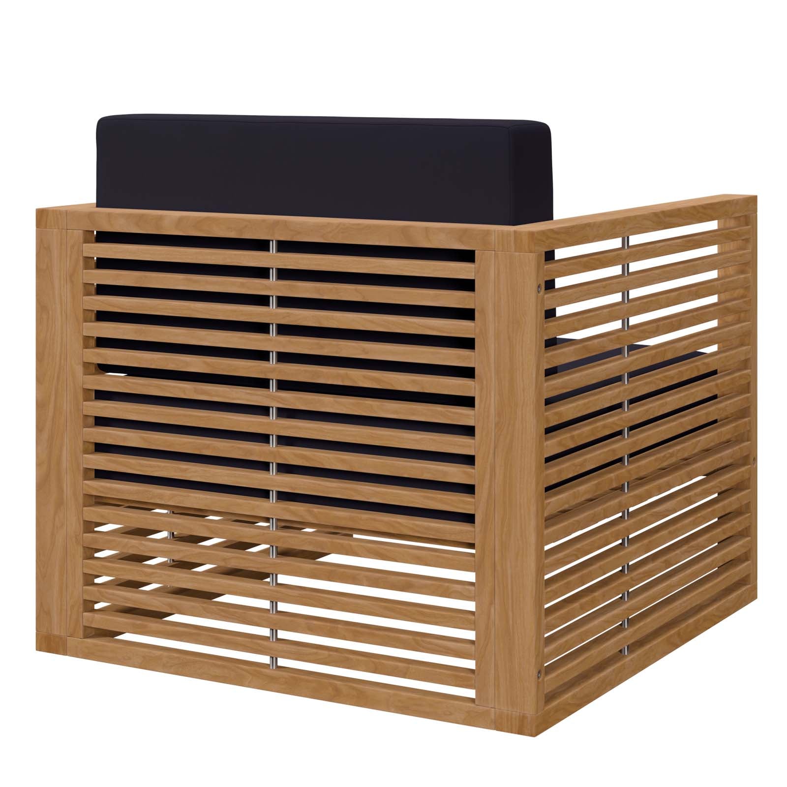 Carlsbad 6-Piece Teak Wood Outdoor Patio Set-Outdoor Set-Modway-Wall2Wall Furnishings