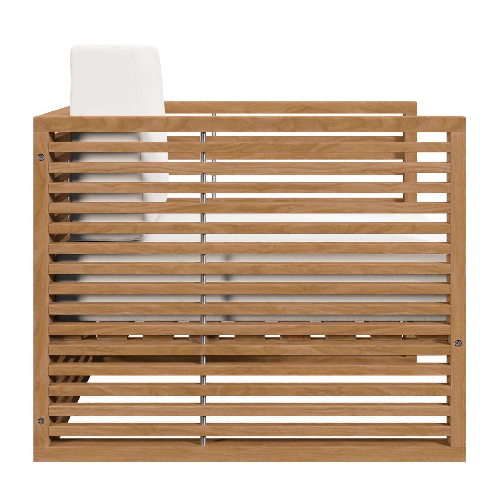 Carlsbad 3-Piece Teak Wood Outdoor Patio Set-Outdoor Set-Modway-Wall2Wall Furnishings