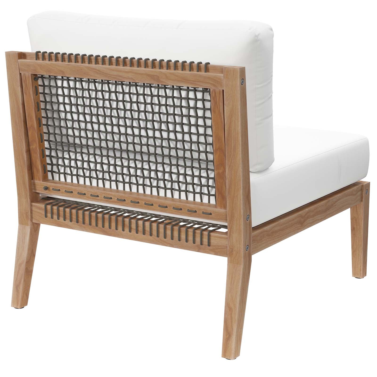 Clearwater Outdoor Patio Teak Wood Armless Chair-Outdoor Chair-Modway-Wall2Wall Furnishings