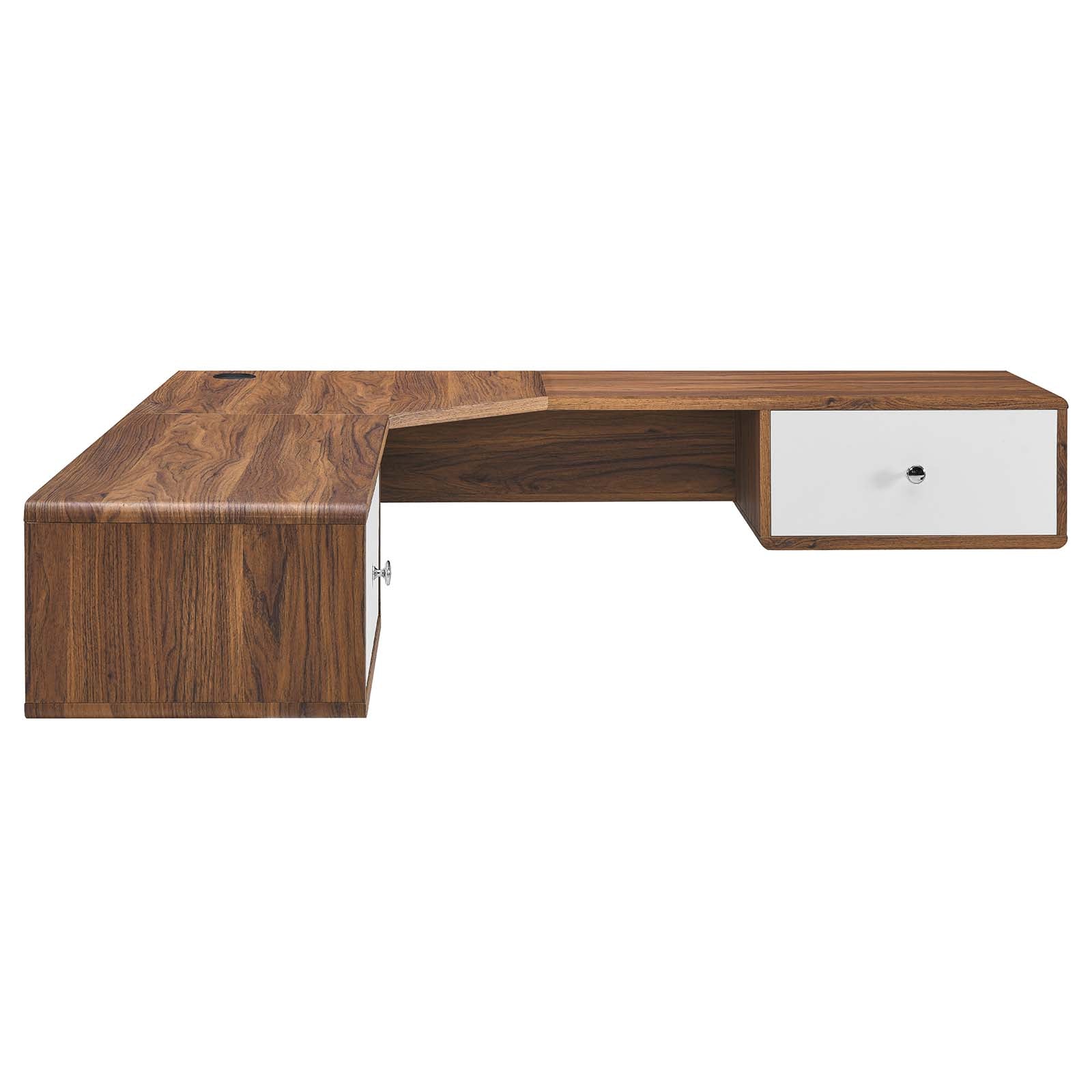 Transmit 55" Wall Mount Corner Wood Office Desk-Desk-Modway-Wall2Wall Furnishings