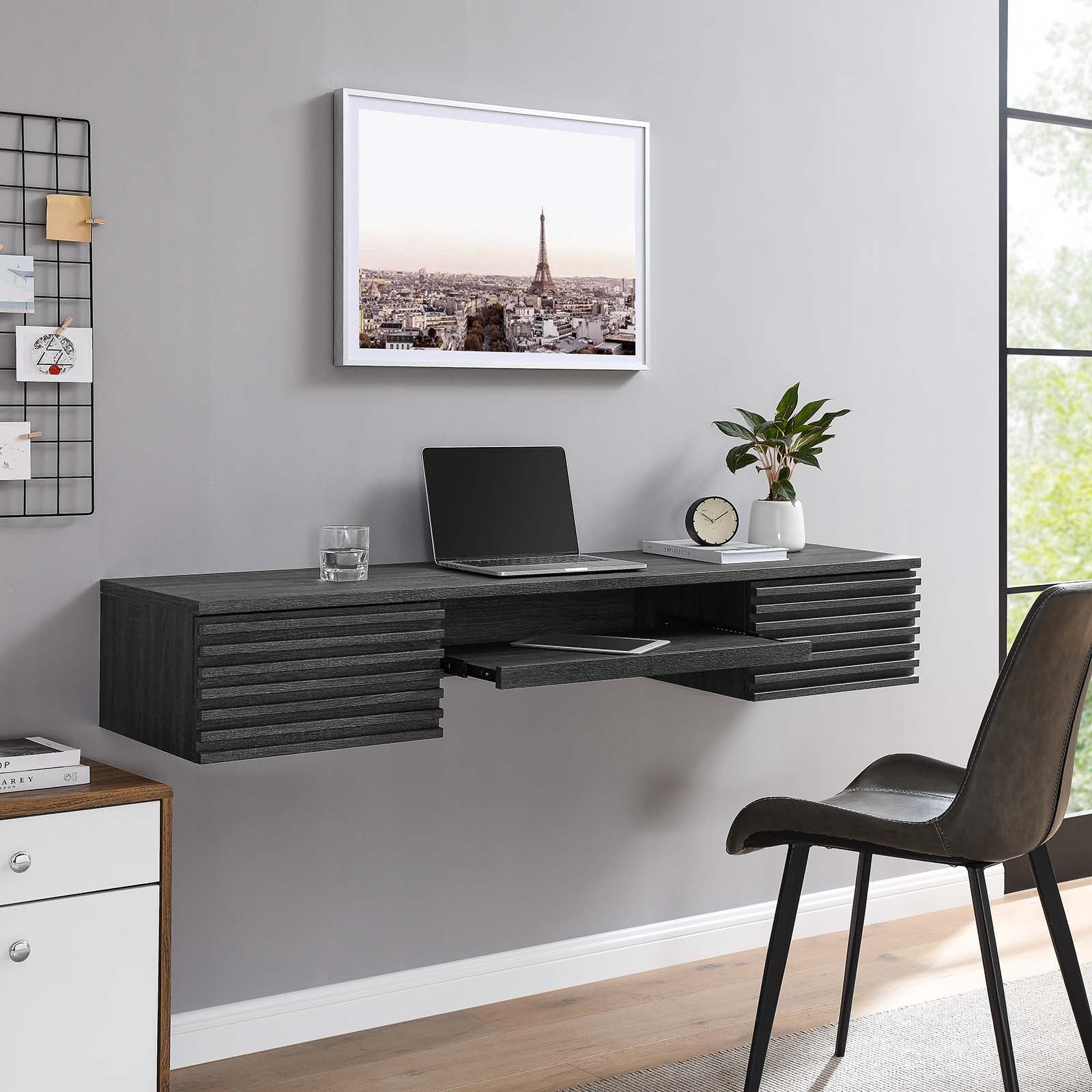 Render Wall Mount Wood Office Desk-Desk-Modway-Wall2Wall Furnishings