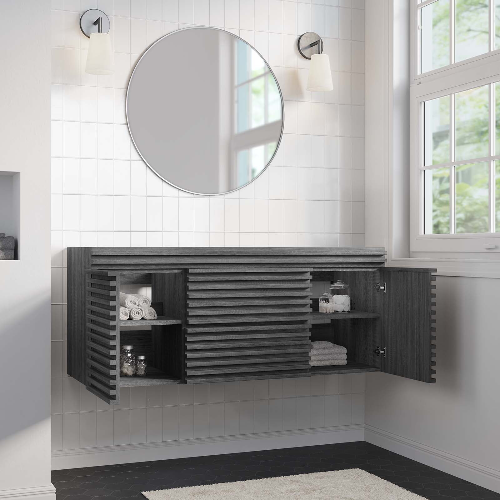 Render 48" Single Sink Compatible (Not Included) Bathroom Vanity Cabinet-Bathroom Vanity-Modway-Wall2Wall Furnishings