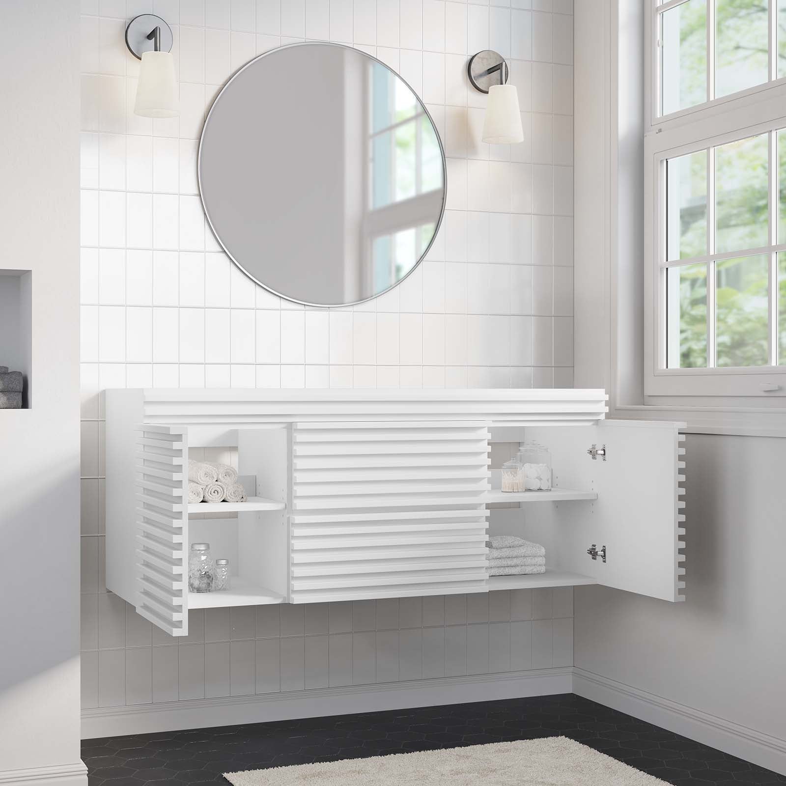 Render 48" Single Sink Compatible (Not Included) Bathroom Vanity Cabinet-Bathroom Vanity-Modway-Wall2Wall Furnishings