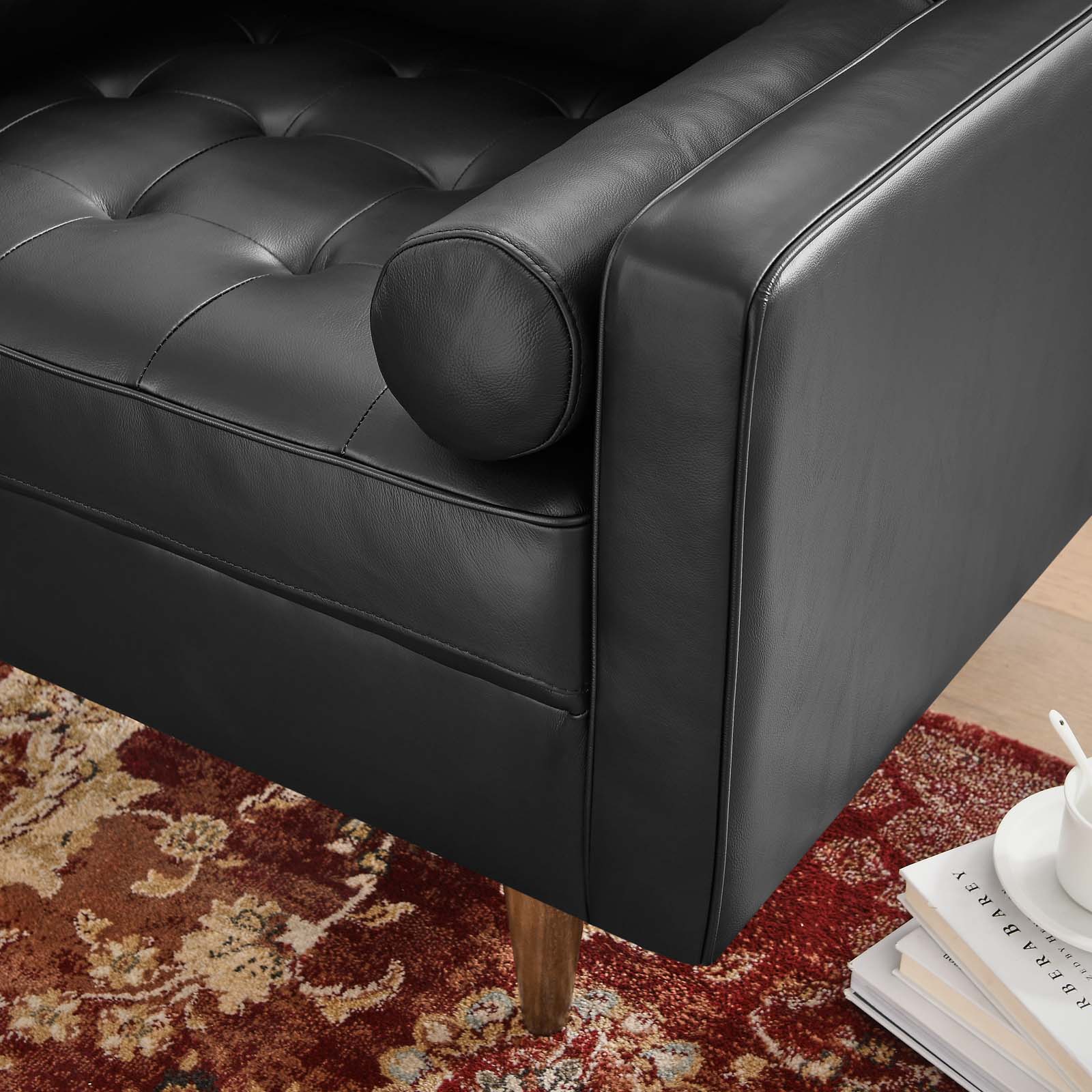 Valour Leather Armchair-Armchair-Modway-Wall2Wall Furnishings