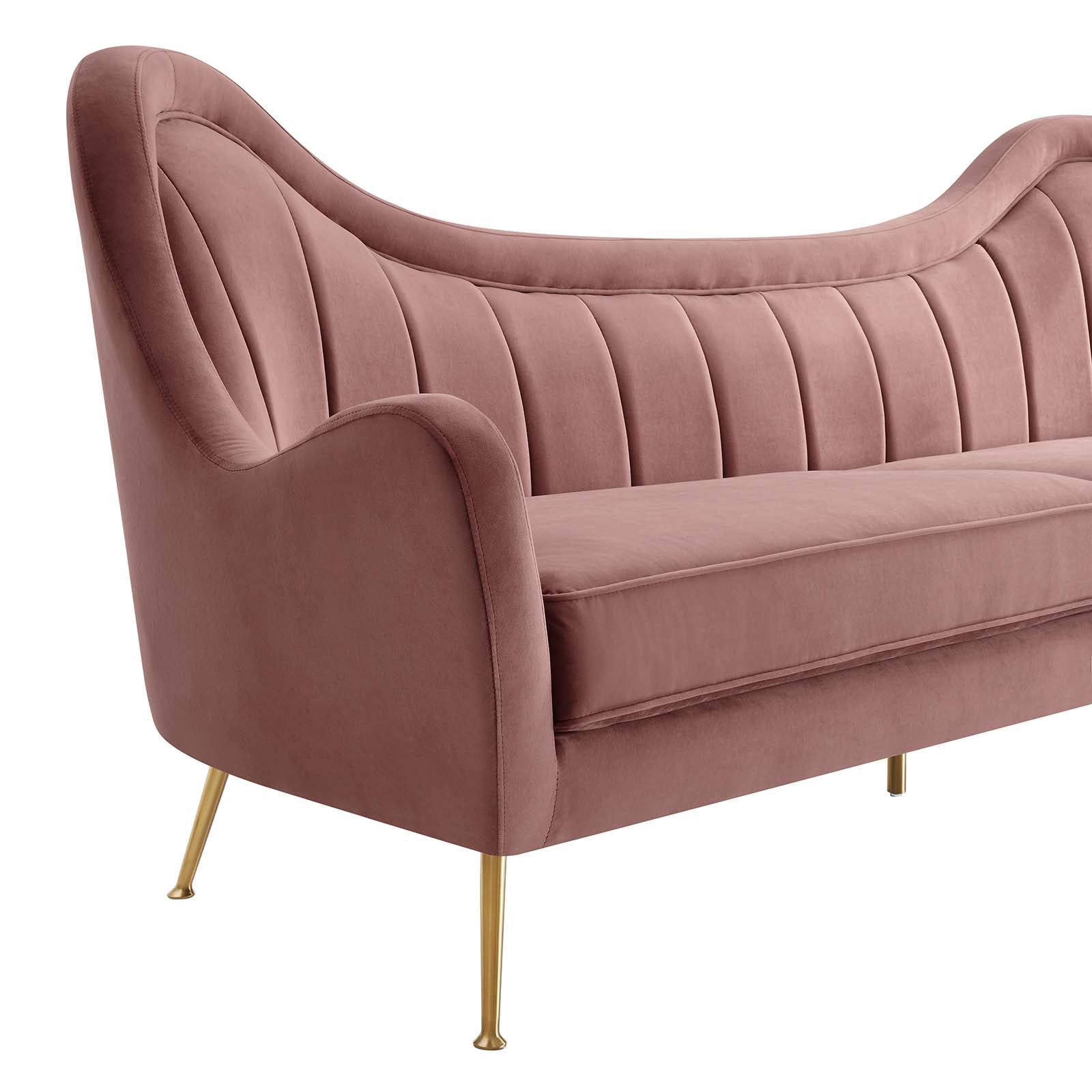 Cheshire Channel Tufted Performance Velvet Sofa-Sofa-Modway-Wall2Wall Furnishings