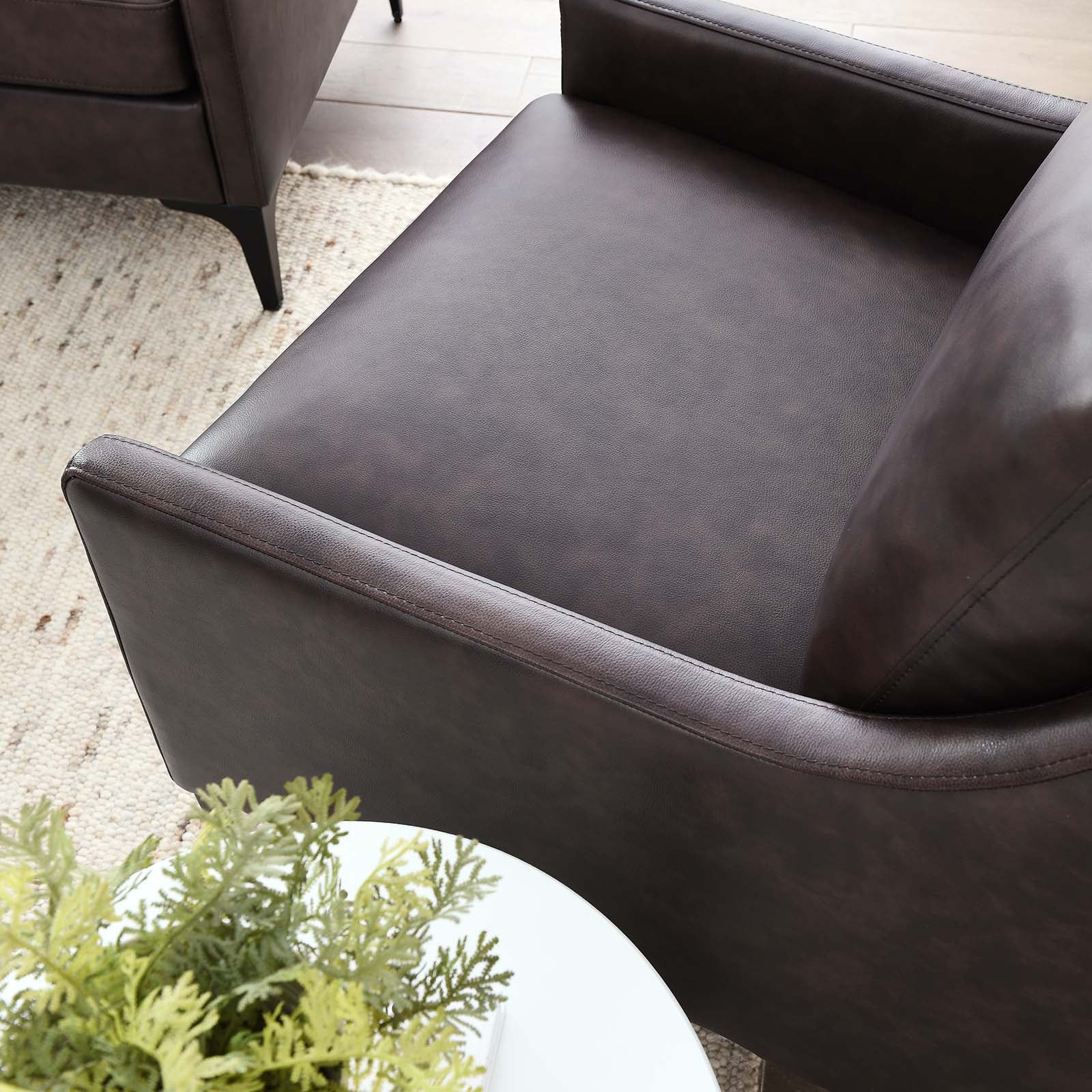 Corland Leather Armchair-Armchair-Modway-Wall2Wall Furnishings