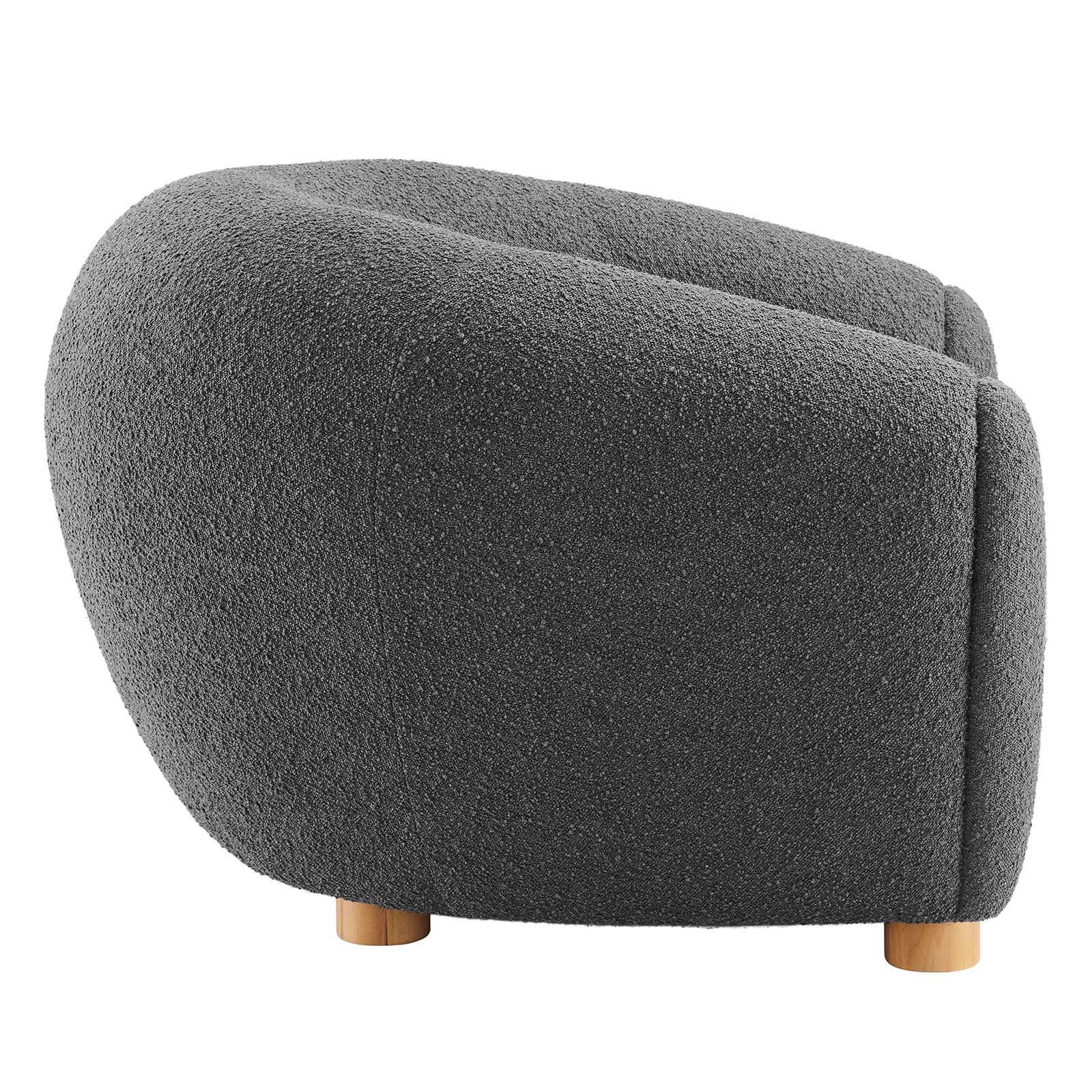 Abundant Boucle Upholstered Fabric Armchair-Armchair-Modway-Wall2Wall Furnishings