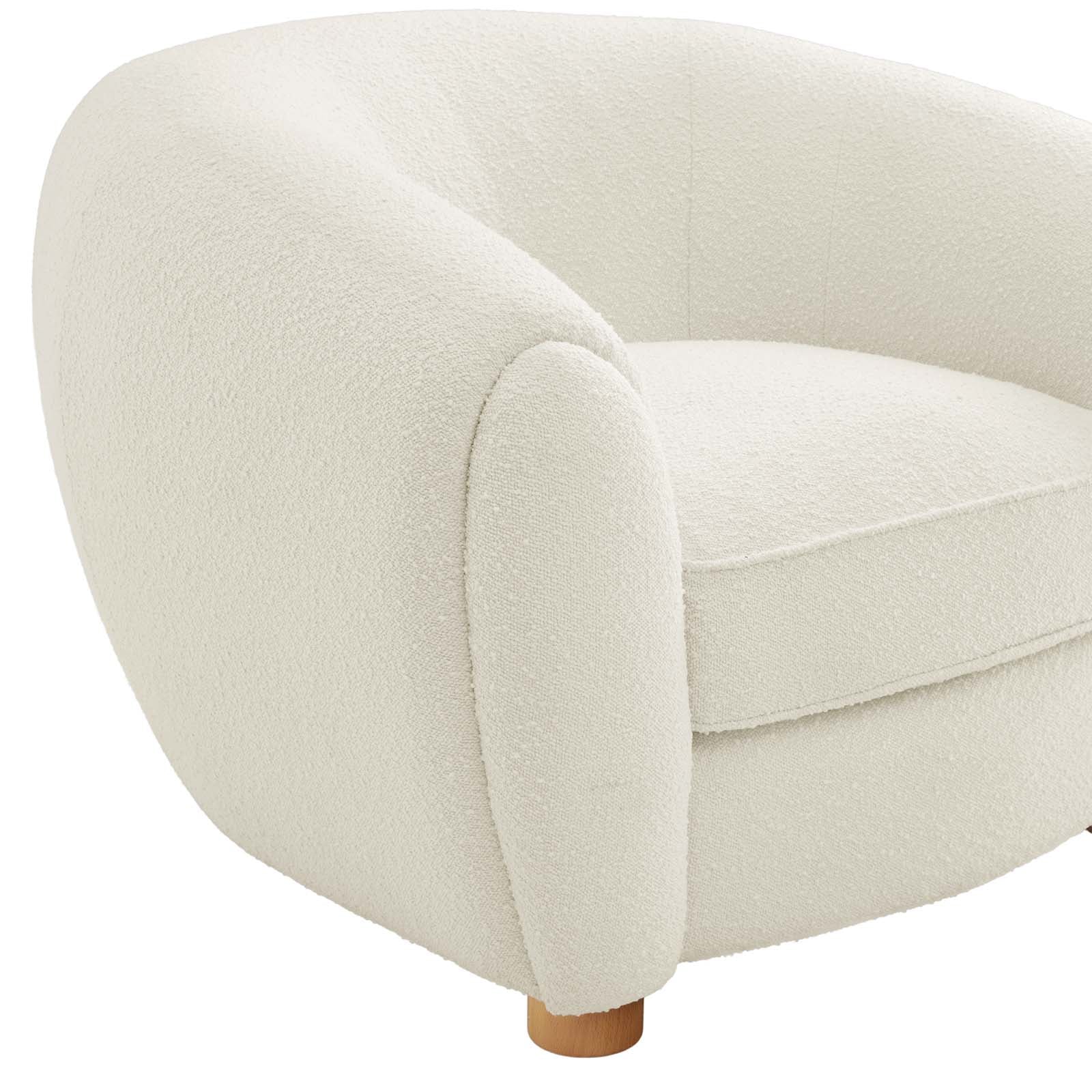 Abundant Boucle Upholstered Fabric Armchair-Armchair-Modway-Wall2Wall Furnishings
