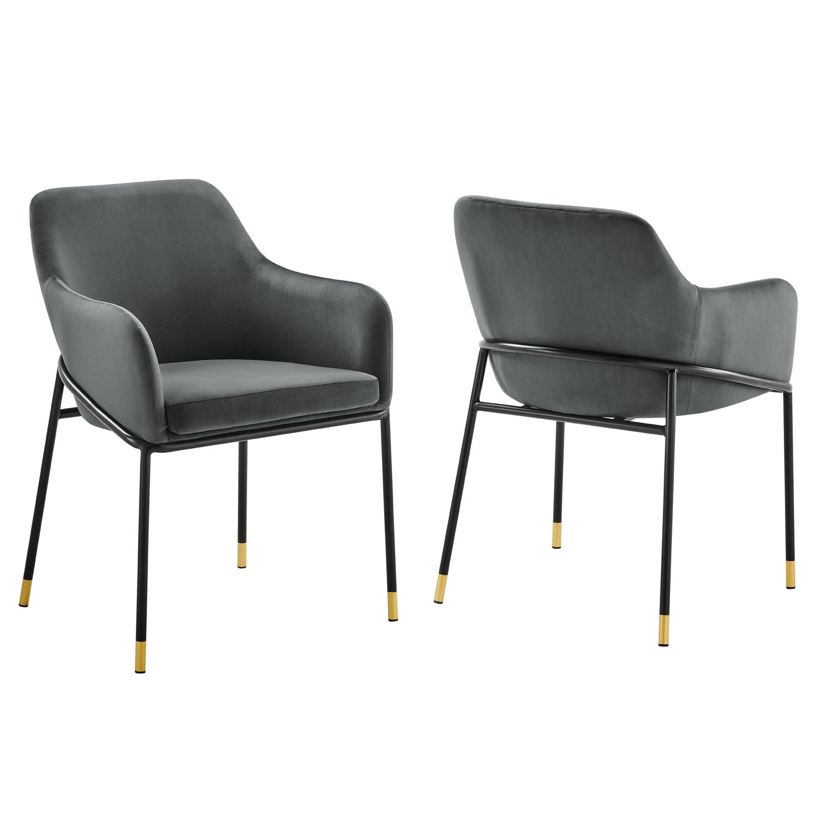 Jovi Performance Velvet Dining Armchair Set of 2-Dining Chair-Modway-Wall2Wall Furnishings