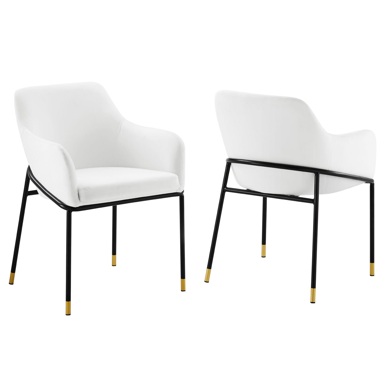 Jovi Performance Velvet Dining Armchair Set of 2-Dining Chair-Modway-Wall2Wall Furnishings
