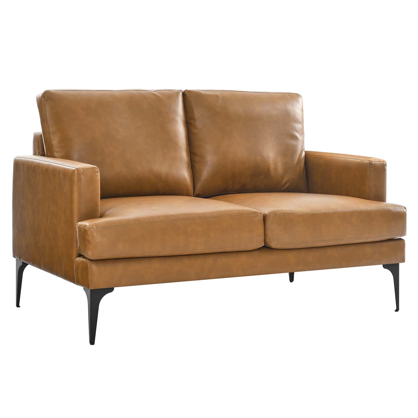 Evermore Vegan Leather Loveseat-Loveseat-Modway-Wall2Wall Furnishings