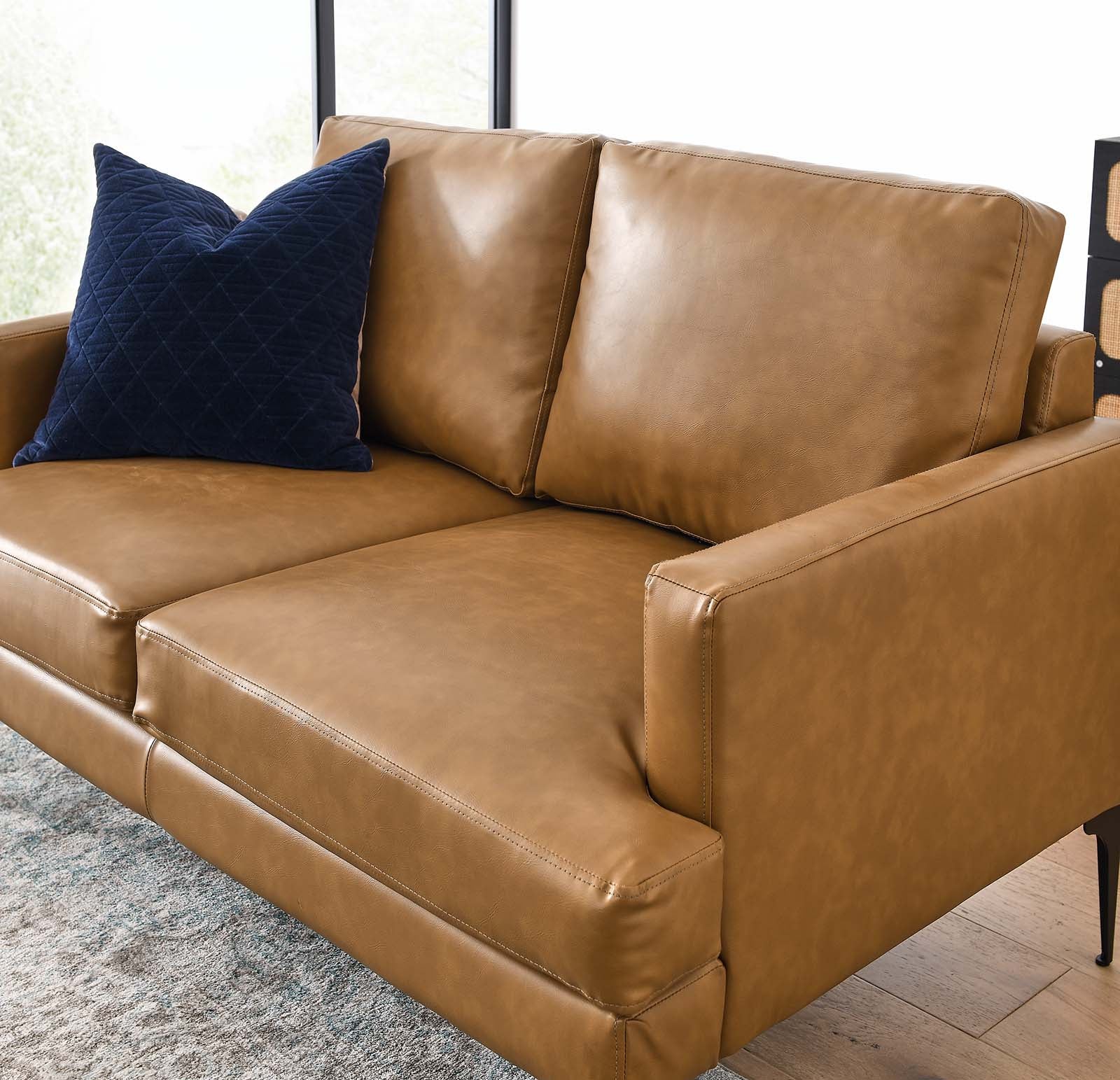 Evermore Vegan Leather Loveseat-Loveseat-Modway-Wall2Wall Furnishings