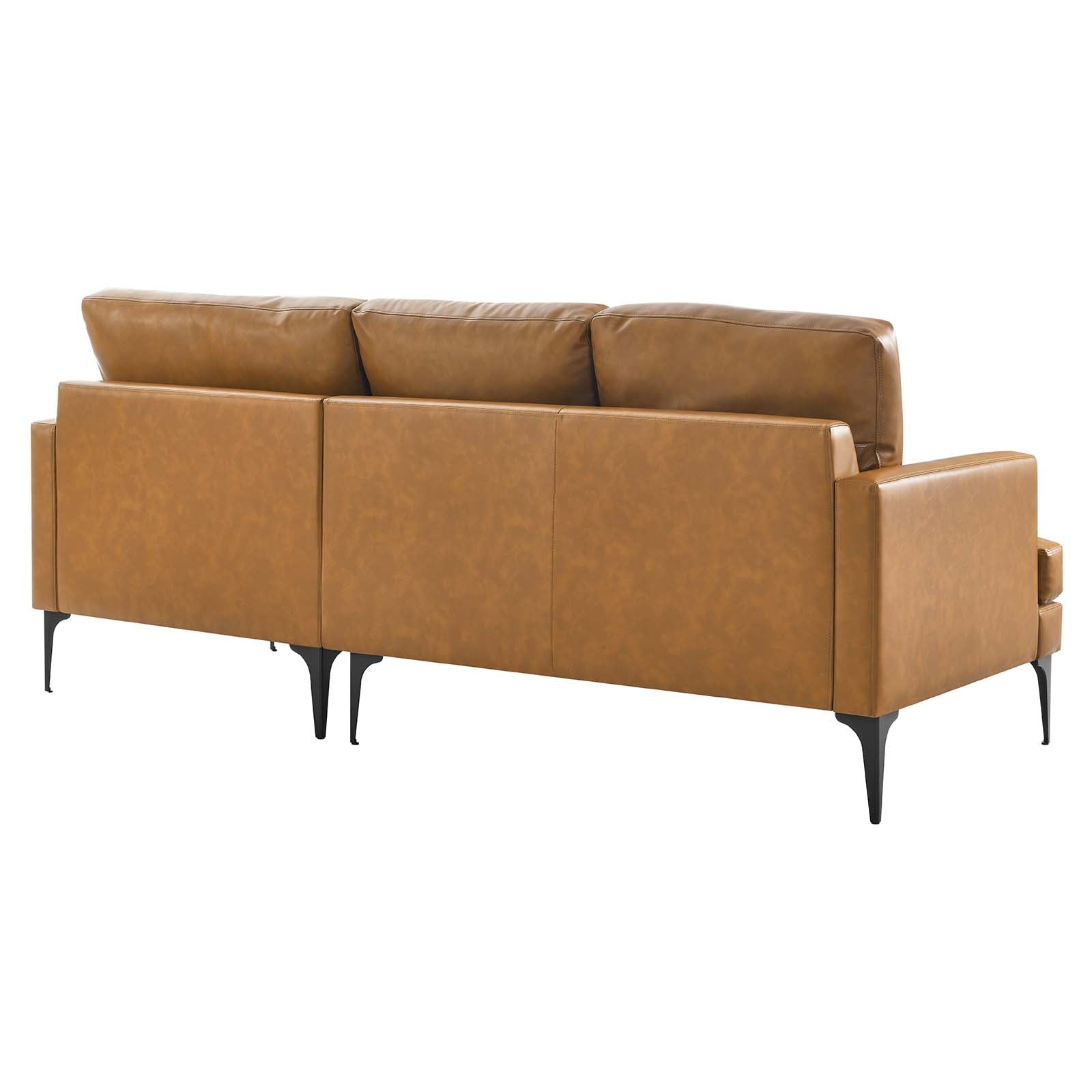 Evermore Right-Facing Vegan Leather Sectional Sofa-Sectional Sofa-Modway-Wall2Wall Furnishings