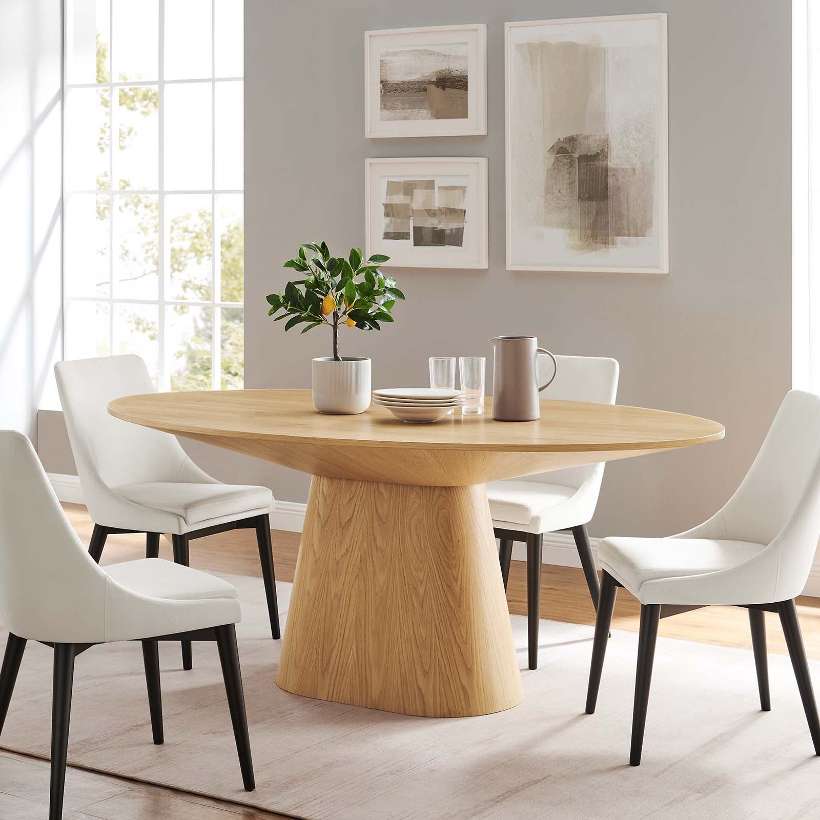 Provision 75" Oval Dining Table-Dining Table-Modway-Wall2Wall Furnishings