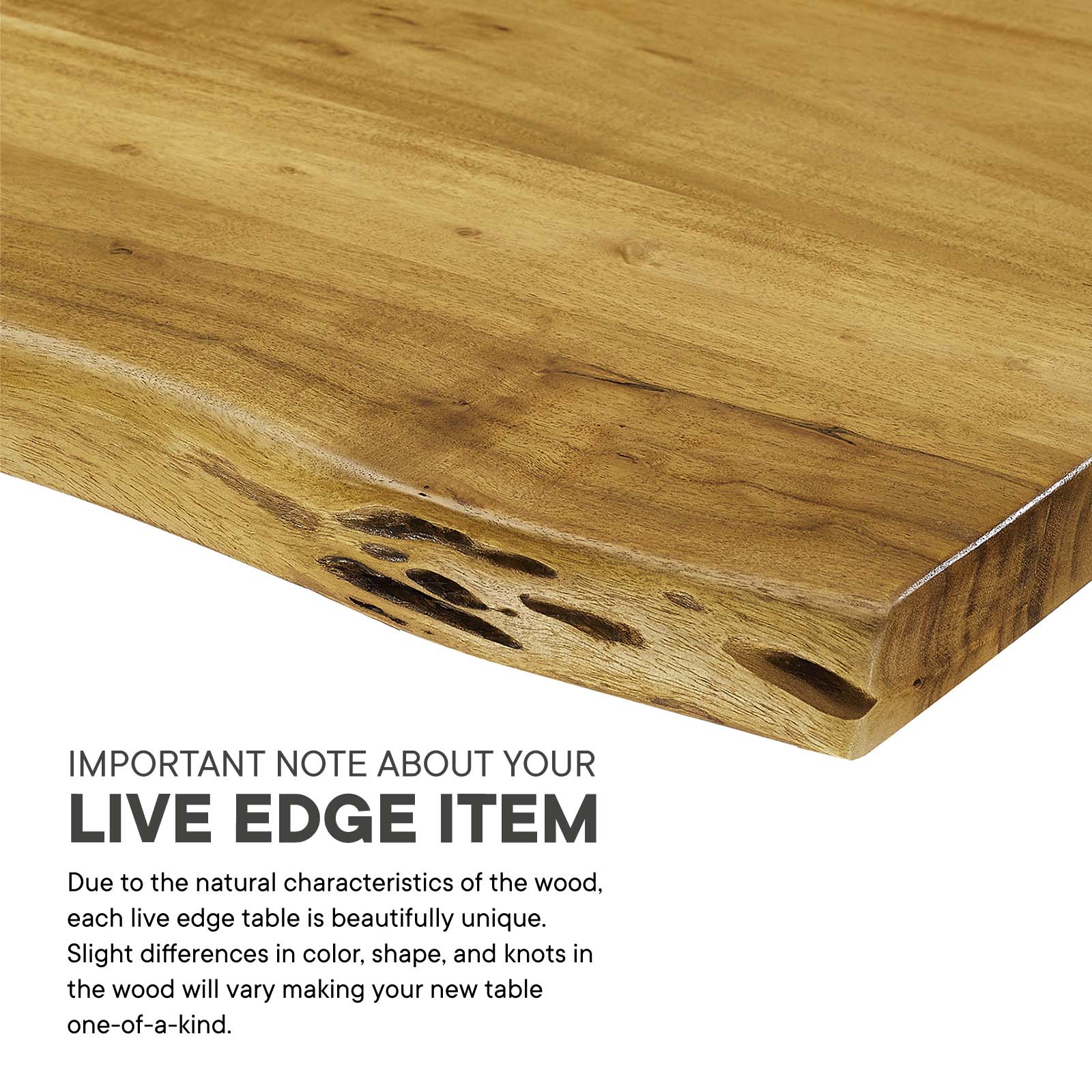 Ardor 74" Live Edge Acacia Wood Acacia Wood Dining Table-Dining Table-Modway-Wall2Wall Furnishings