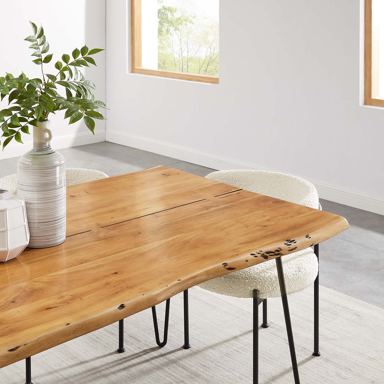 Ardor 74" Live Edge Acacia Wood Acacia Wood Dining Table-Dining Table-Modway-Wall2Wall Furnishings